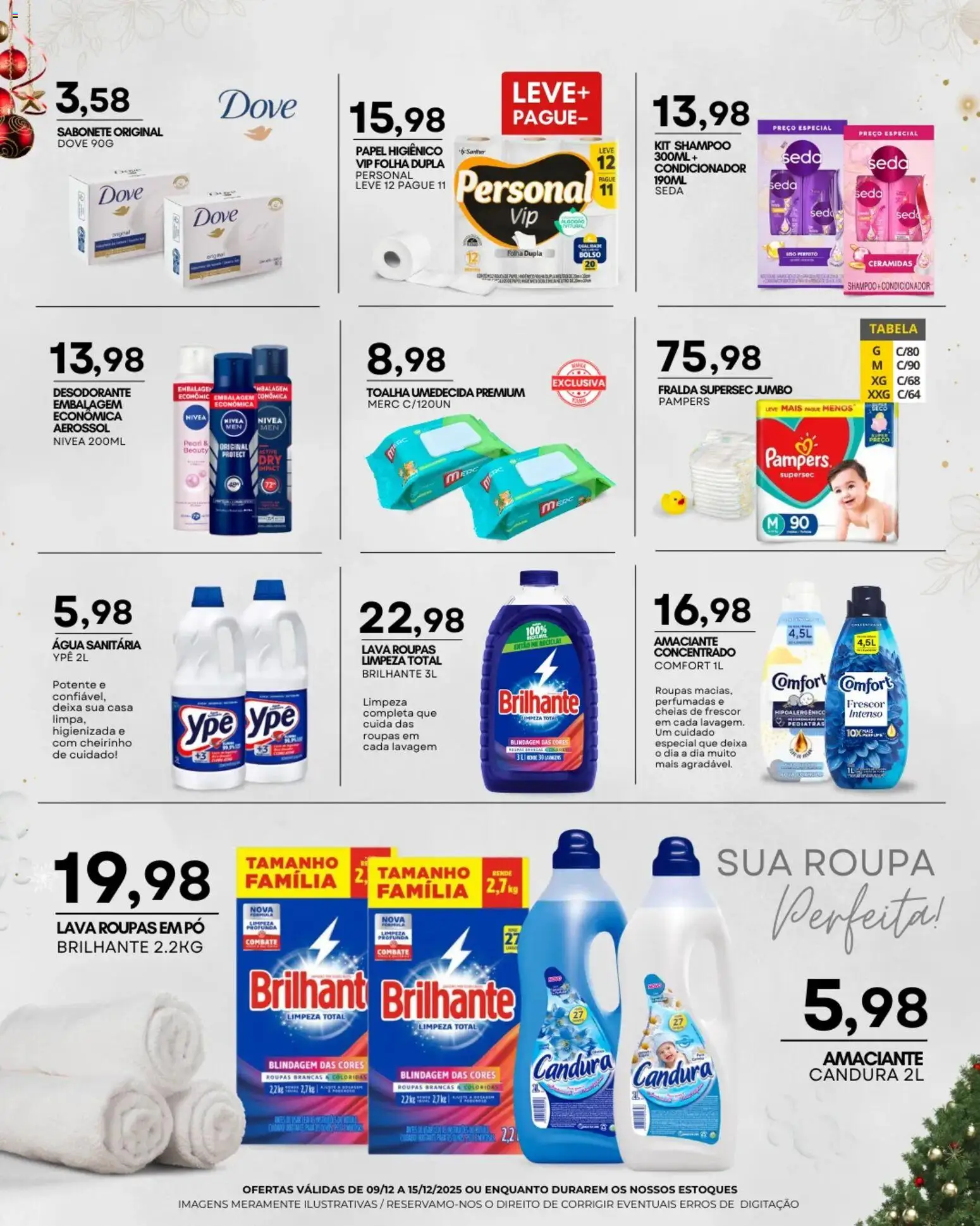 Mercadão Atacadista Folheto - válido de 09.12.2025 | Página: 11 | Produtos: Desodorante, Sabonete, Dove, Toalha umedecida
