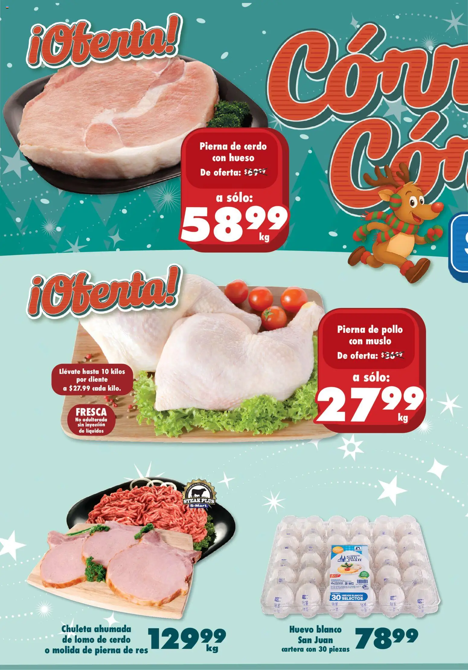 Nuevas ofertas de S-Mart válidas en toda la República Mexicana desde el 25.11.2025. ¡Encuentra las mejores ofertas en S-Mart folleto Juárez! | Página: 2 | Productos: Pollo, Huevo, Huevos, Res