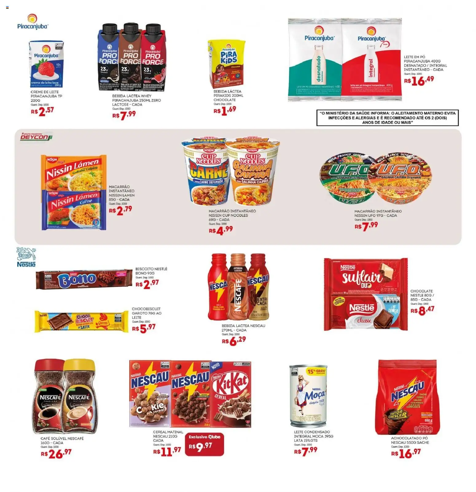 Bistek Supermercados Folheto - válido de 22.04.2026 | Página: 3 | Produtos: Ferro, Achocolatado, Macarrão, Leite condensado
