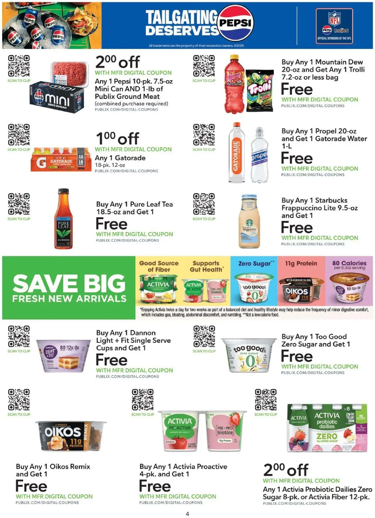 Publix Extra Savings - valid from 20.09.2025 | Page: 4 | Products: Tea, Water, Sugar, Bag