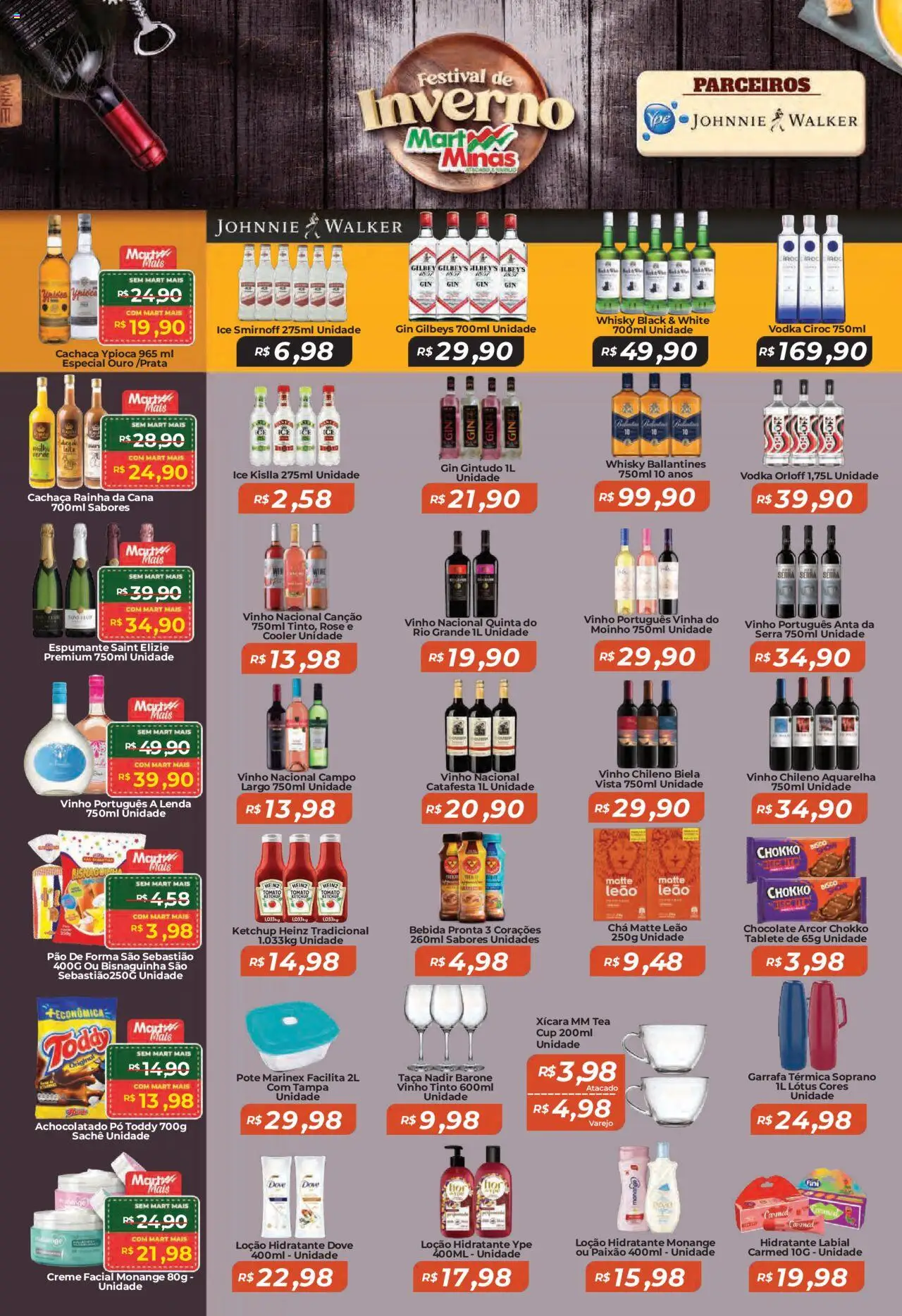 Mart Minas Folheto - válido de 07.08.2025 | Página: 3 | Produtos: Espumante, Achocolatado, Chá, Dove