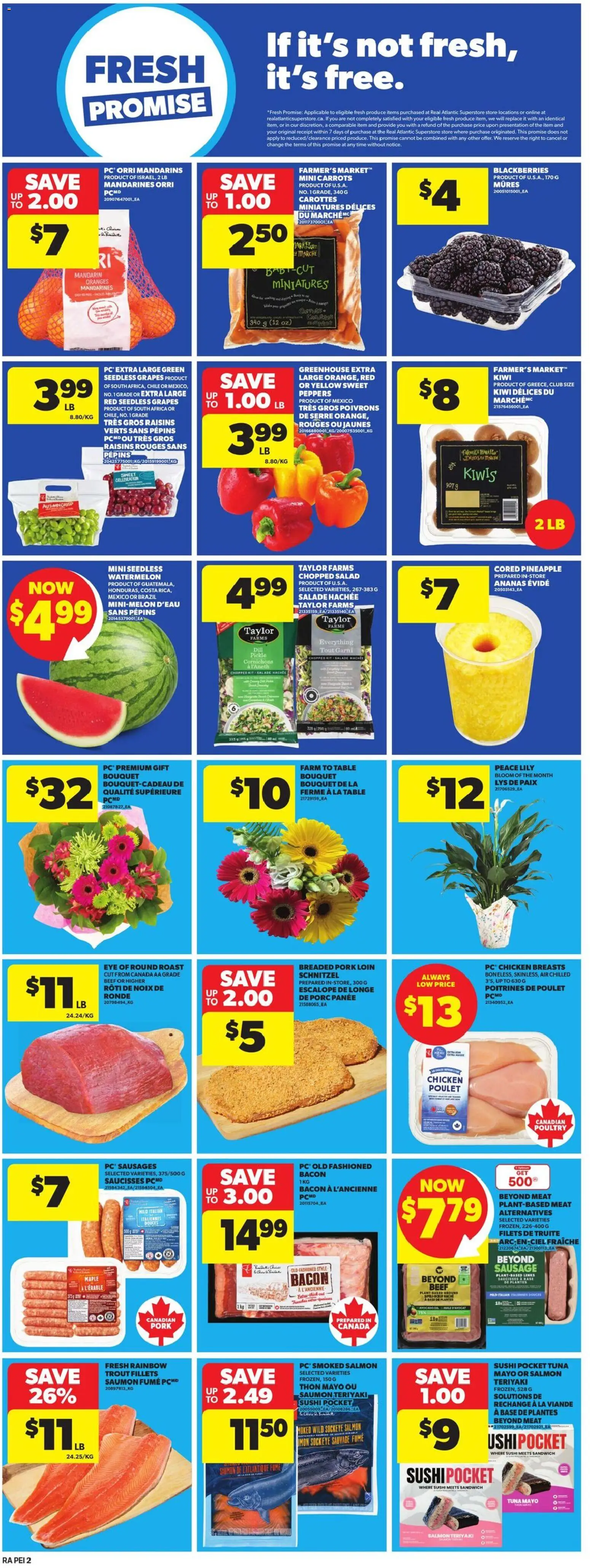 Atlantic Superstore flyer valid from 09.04.2026 | Page: 5 | Products: Salad, Table, Oil, Pork