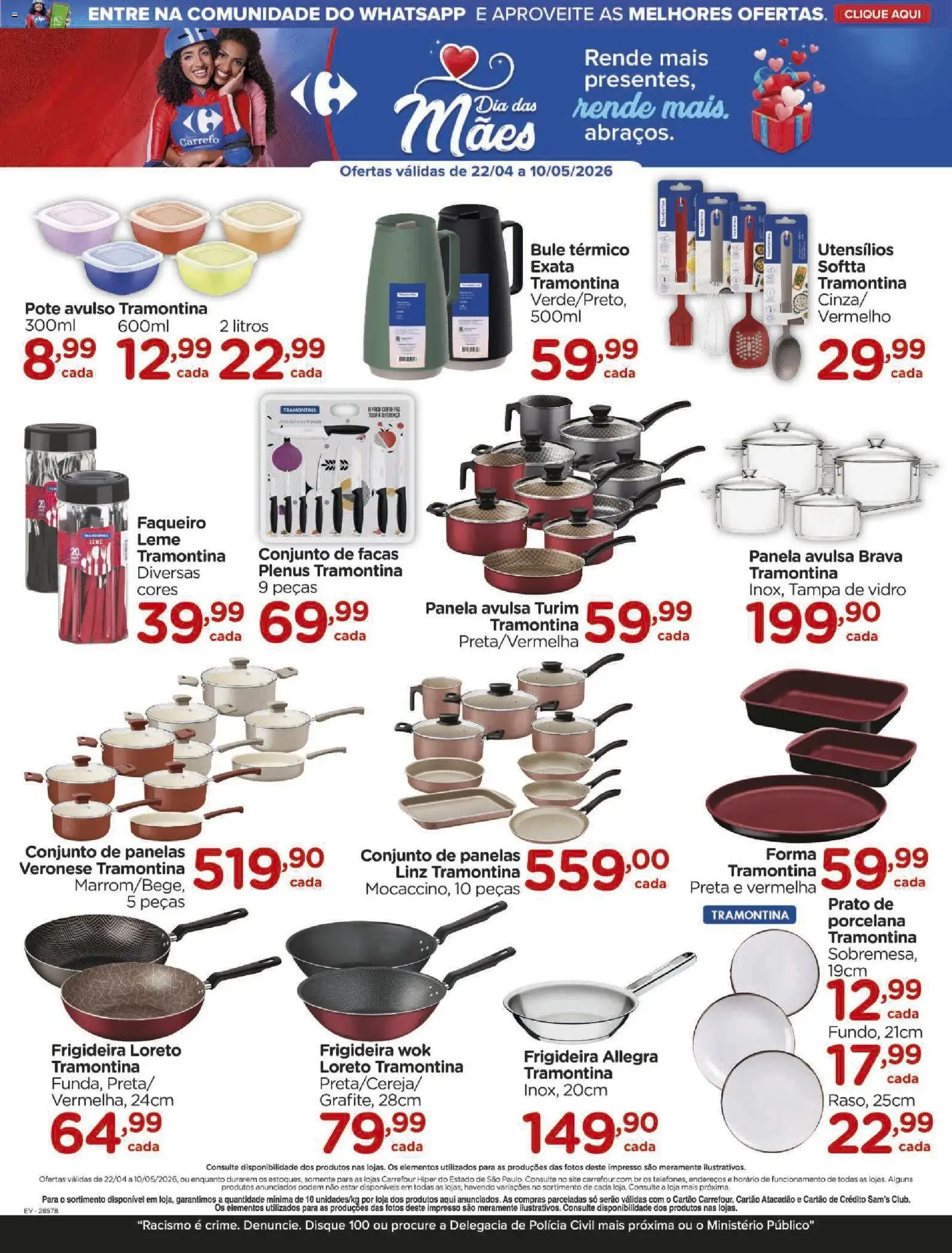 Carrefour Folheto - válido de 22.04.2026 | Página: 2 | Produtos: Frigideira, Panela, Conjunto de panelas