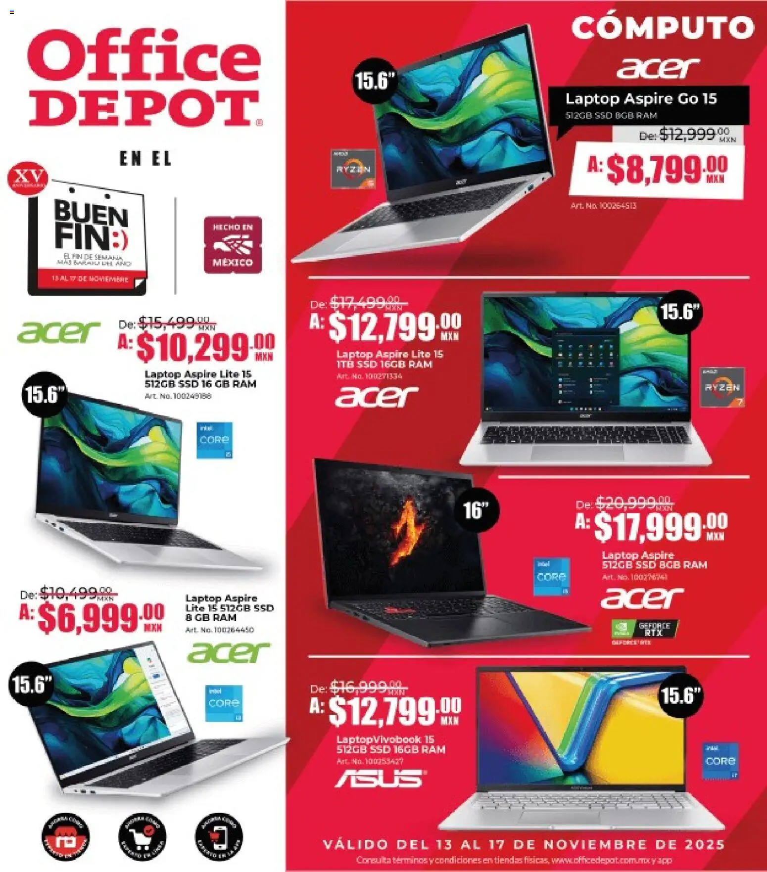 Nuevas ofertas de Office Depot válidas en toda la República Mexicana desde el 13.11.2025. ¡Encuentra las mejores ofertas en Office Depot Buen Fin! | Página: 2