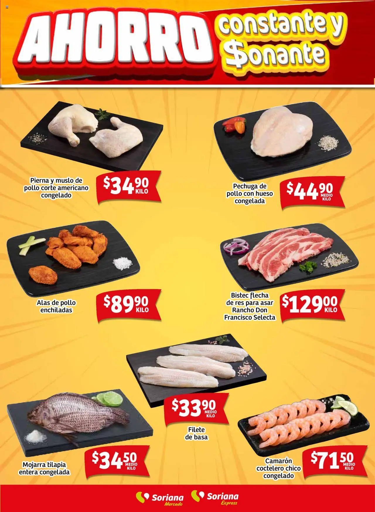 Nuevas ofertas de Soriana válidas en toda la República Mexicana desde el 16.10.2025. ¡Encuentra las mejores ofertas en Soriana - Fin de Semana Mercado: Ver, Tab, Chis, Camp, Yuc y Q. Roo! | Página: 7 | Productos: Pollo, Res