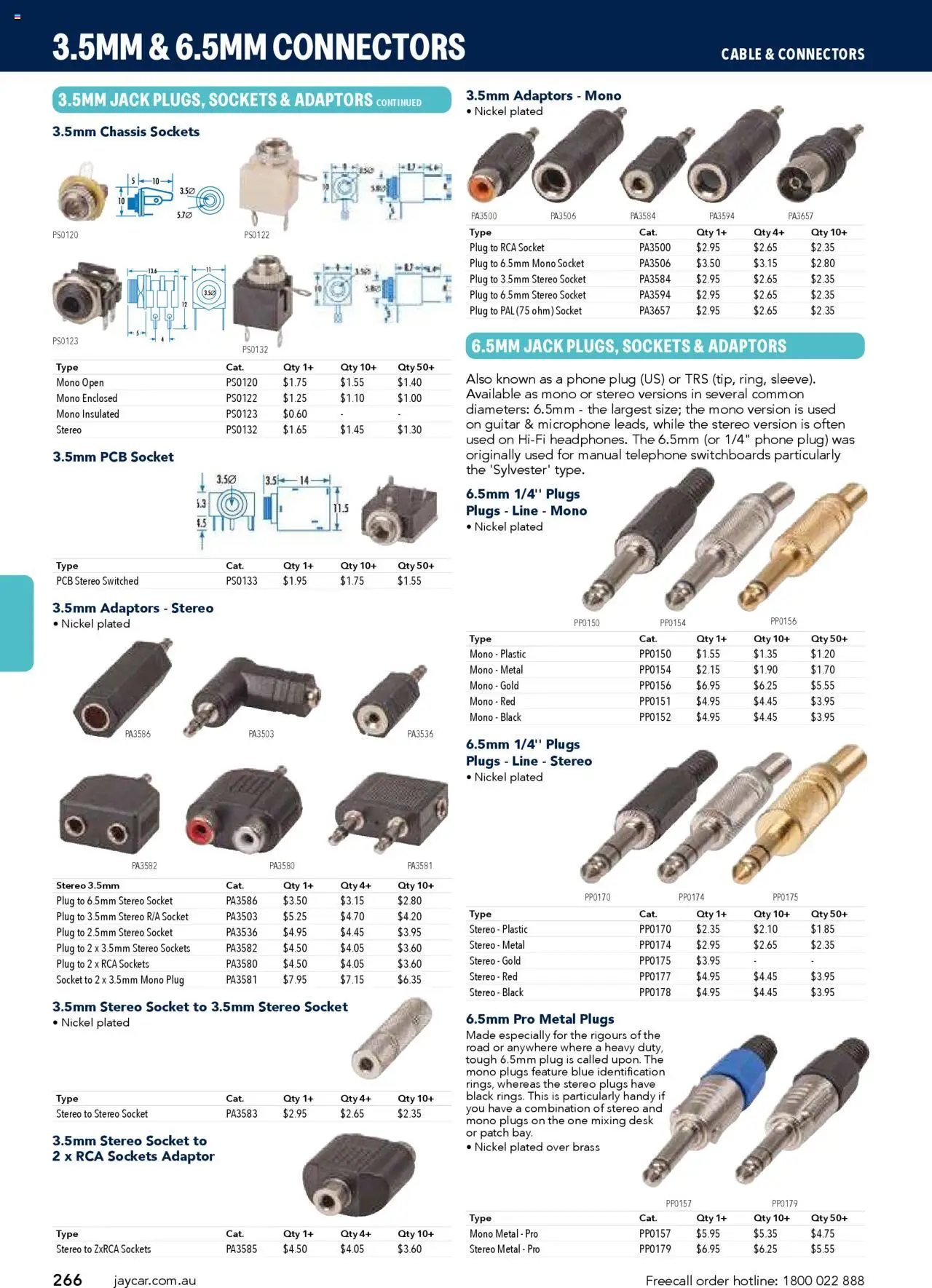 Jaycar catalogue - valid from 09.07.2025 | Page: 266 | Products: Socket, Adaptor, Microphone, Stereo