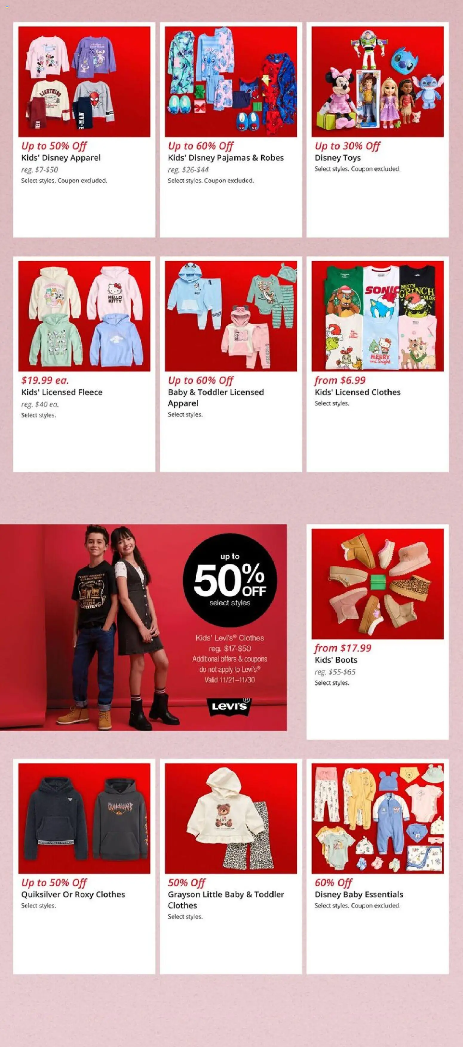 JCPenney Black Friday Kid´s Deals - valid from 07.11.2025 | Page: 4 | Products: Clothes, Pajamas, Boots