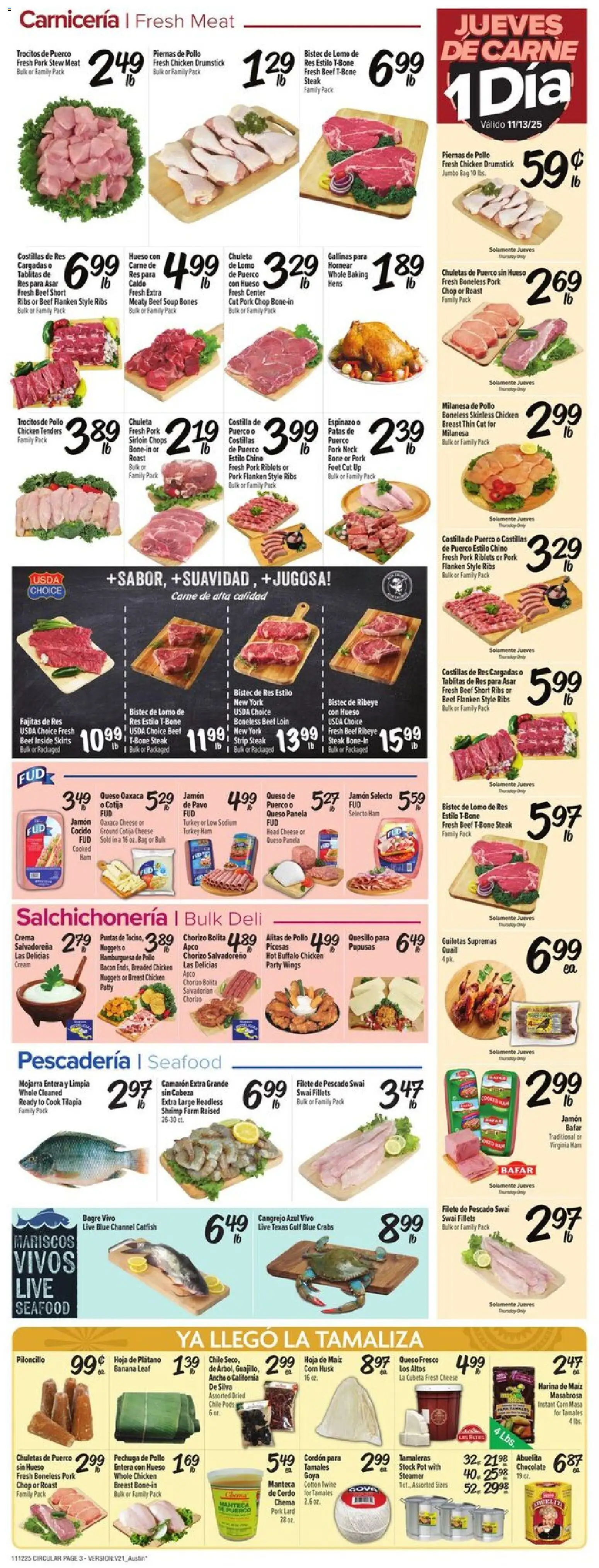 Fiesta Mart Weekly Ad - valid from 12.11.2025 | Page: 3 | Products: Corn, Chocolate, Beef, Skirts