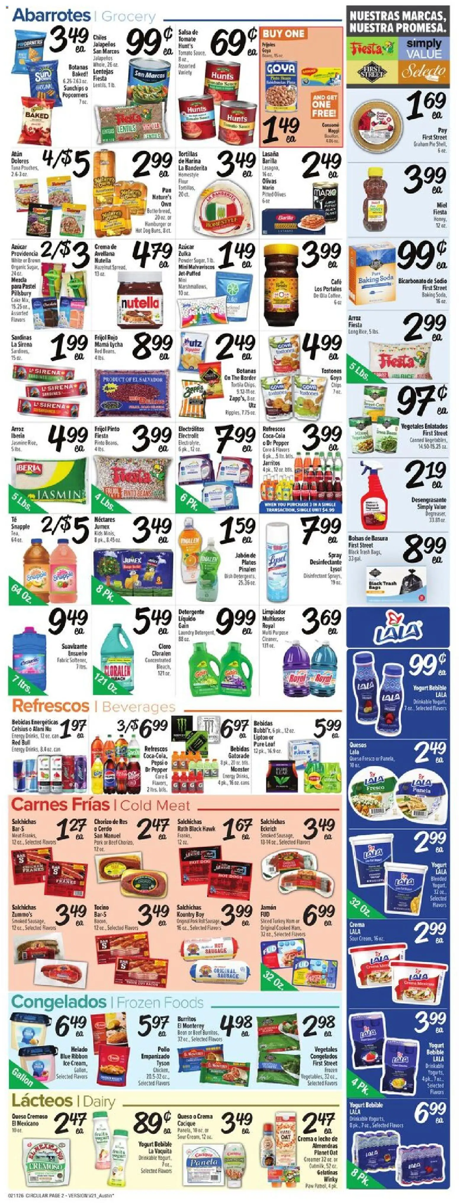 Fiesta Mart Weekly Ad - valid from 11.02.2026 | Page: 2 | Products: Yogurt, Ham, Pepper, Sausage