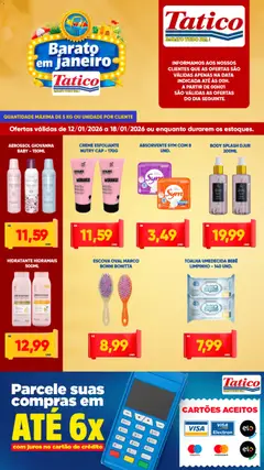 Tatico - Ofertas da semana - Pré-Visualização do folheto da loja Tatico, válido de 12.01.2026 | Página: 6 | Produtos: Creme, Body, Absorvente, Toalha umedecida