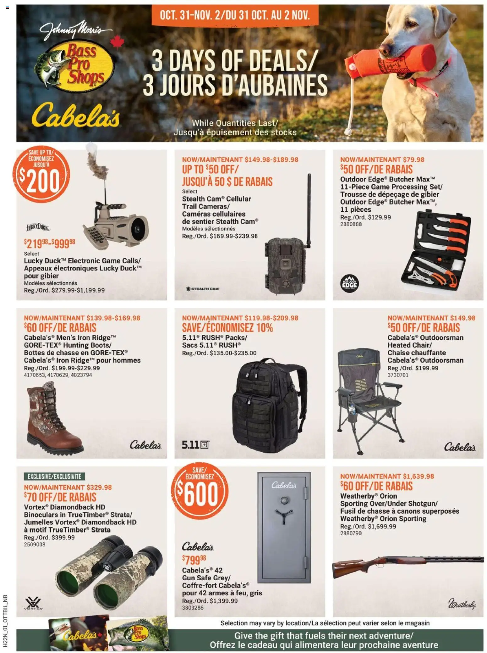 Cabelas flyer valid from 31.10.2025 | Page: 1 | Products: Game, Iron