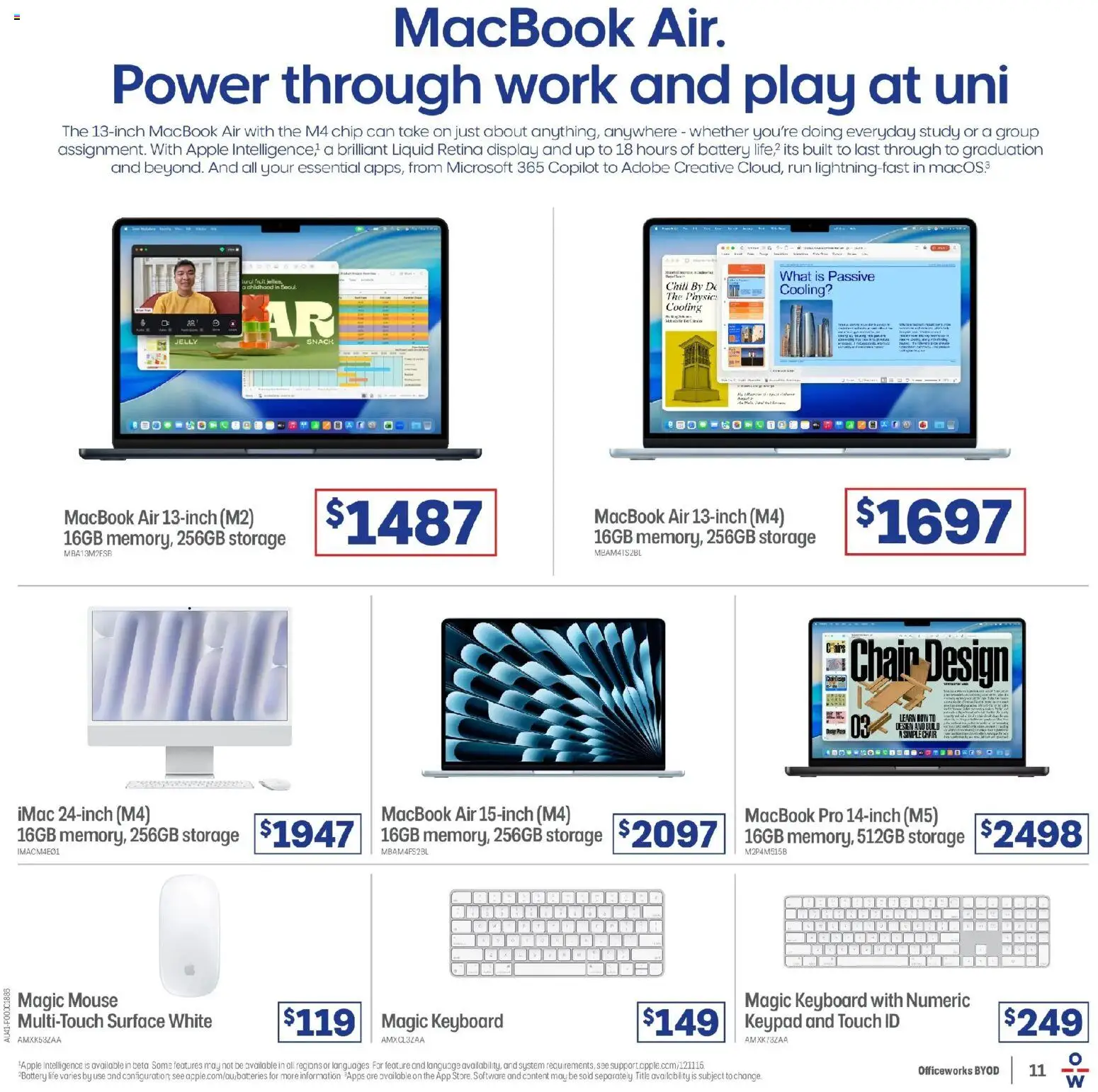 Officeworks catalogue - valid from 01.01.2026 | Page: 11 | Products: Battery, Chain, Mouse, Keyboard