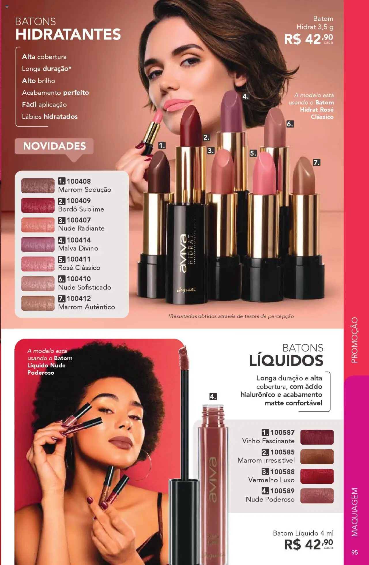 Jequiti Folheto - válido de 03.10.2025 | Página: 95 | Produtos: Maquiagem, Batom, Vinho