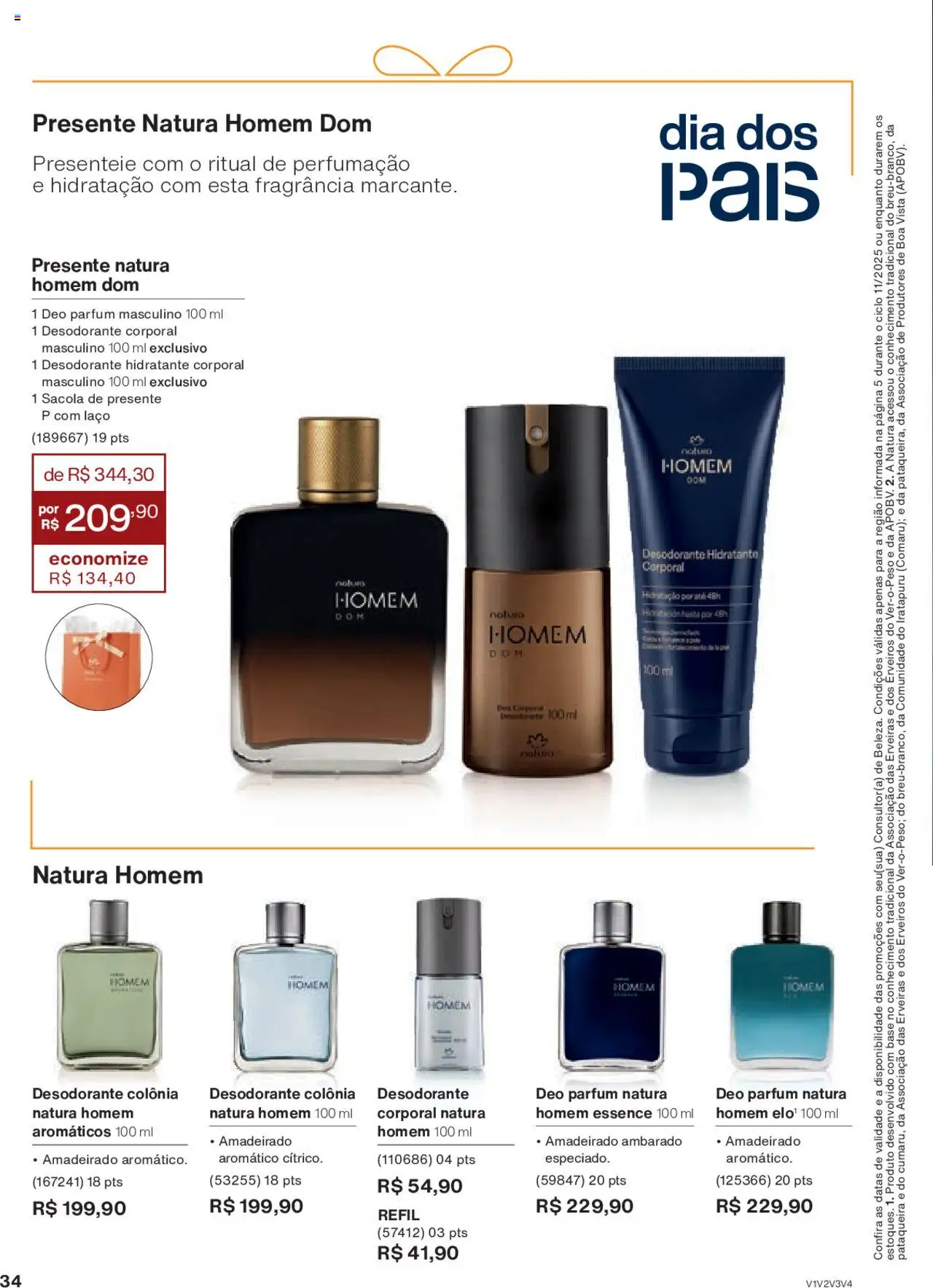Natura Folheto - válido de 15.06.2025 | Página: 34 | Produtos: Fragrância, Hidratante corporal, Desodorante, Base