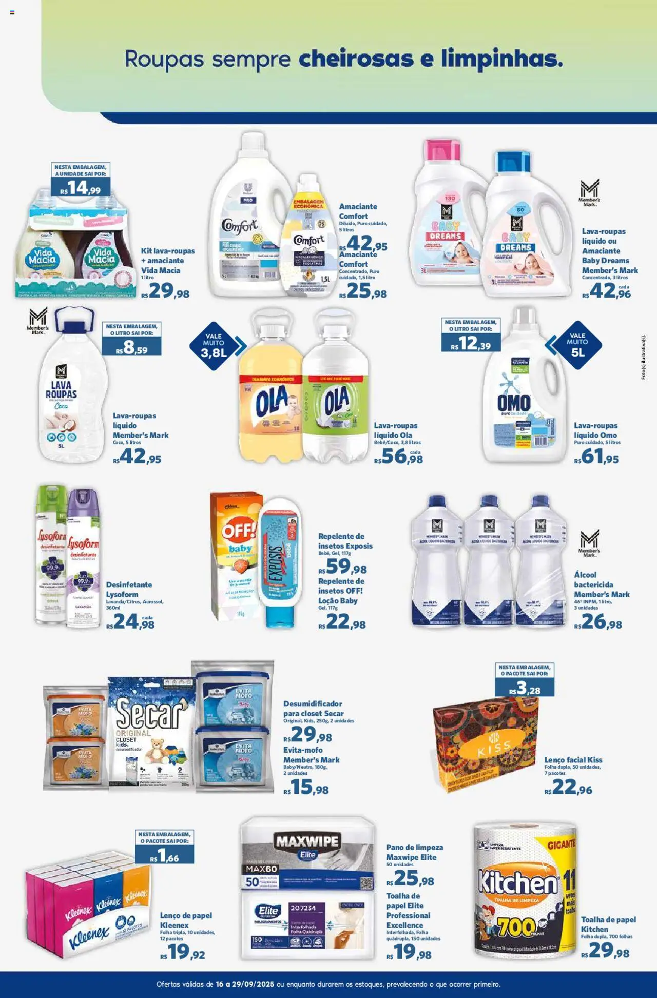 Sam's Club Folheto - válido de 16.09.2025 | Página: 12 | Produtos: Coco, Lenço, Roupas, Amaciante