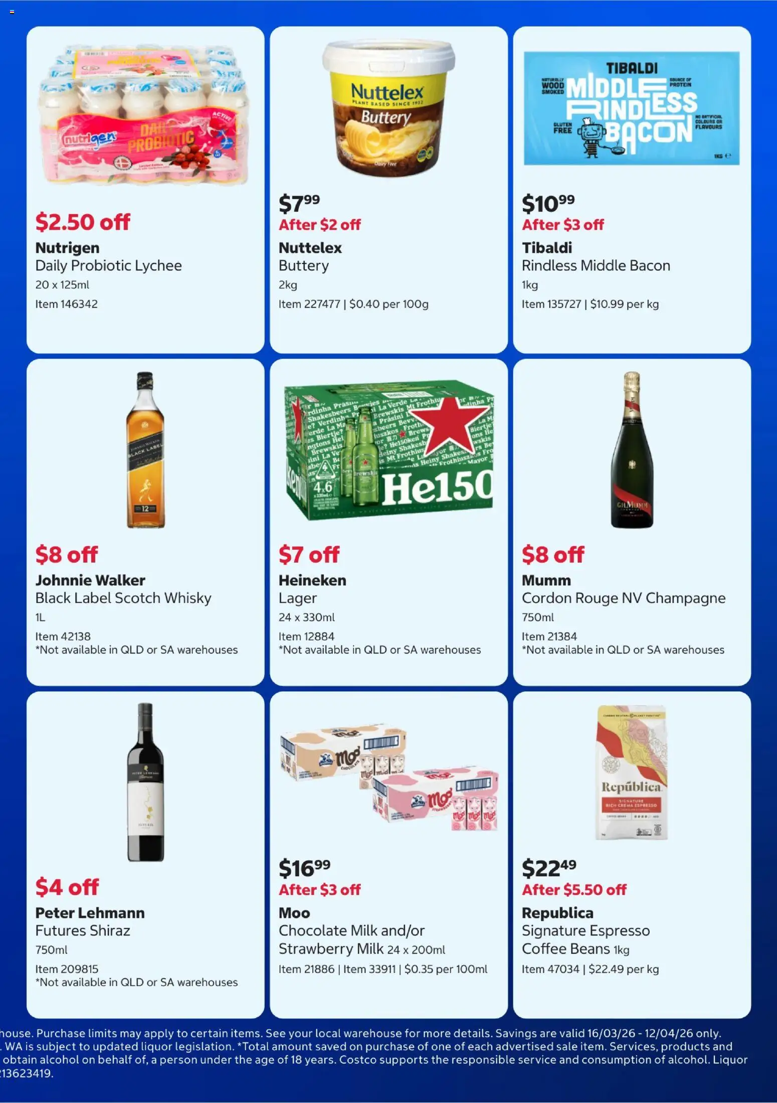 Costco catalogue - valid from 16.03.2026 | Page: 7 | Products: Bacon, Mop, Milk, Chocolate