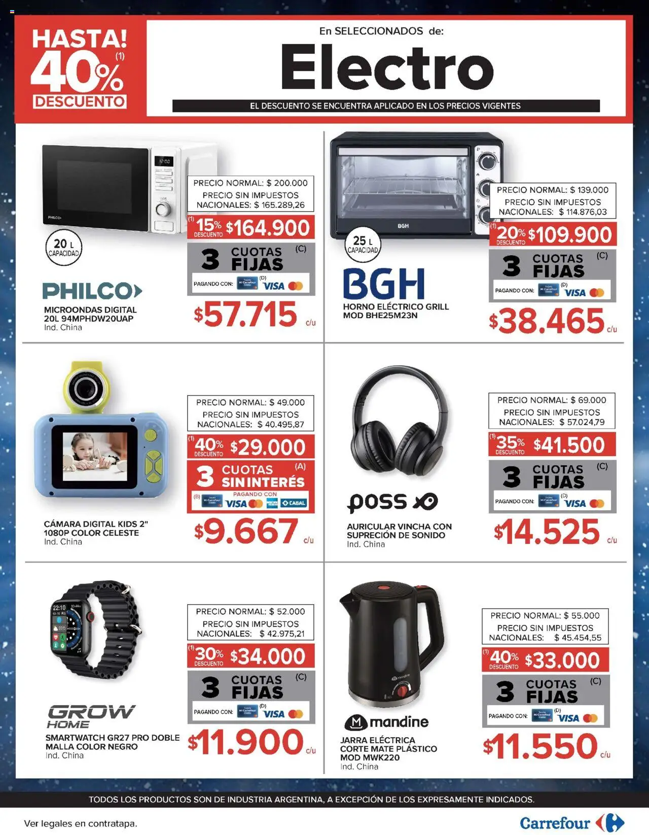 Carrefour ofertas │ válido desde el 26.08.2025 | Página: 27 | Productos: Vincha, Horno, Malla, Horno eléctrico