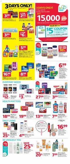 Preview of Rexall weekly flyer / circulaire from shop Rexall valid from 10.04.2026 | Page: 2 | Products: Soap, Body wash, Cheese, Pants