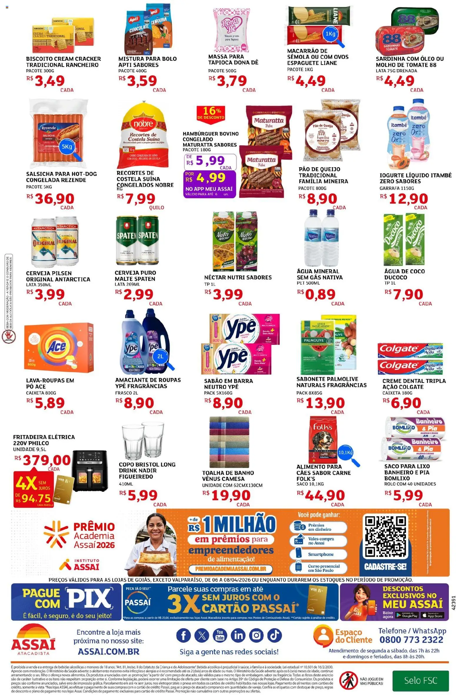 Assaí Atacadista Folheto - válido de 06.04.2026 | Página: 2 | Produtos: Sabão em barra, Rolo, Tapioca, Roupas
