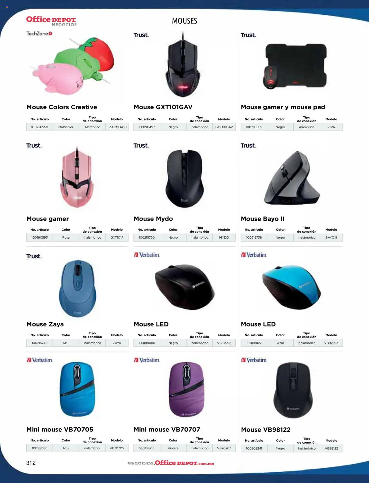 Nuevas ofertas de Office Depot válidas en toda la República Mexicana desde el 09.01.2025. ¡Encuentra las mejores ofertas en Office Depot catálogo 2025! | Página: 314 | Productos: Mouse