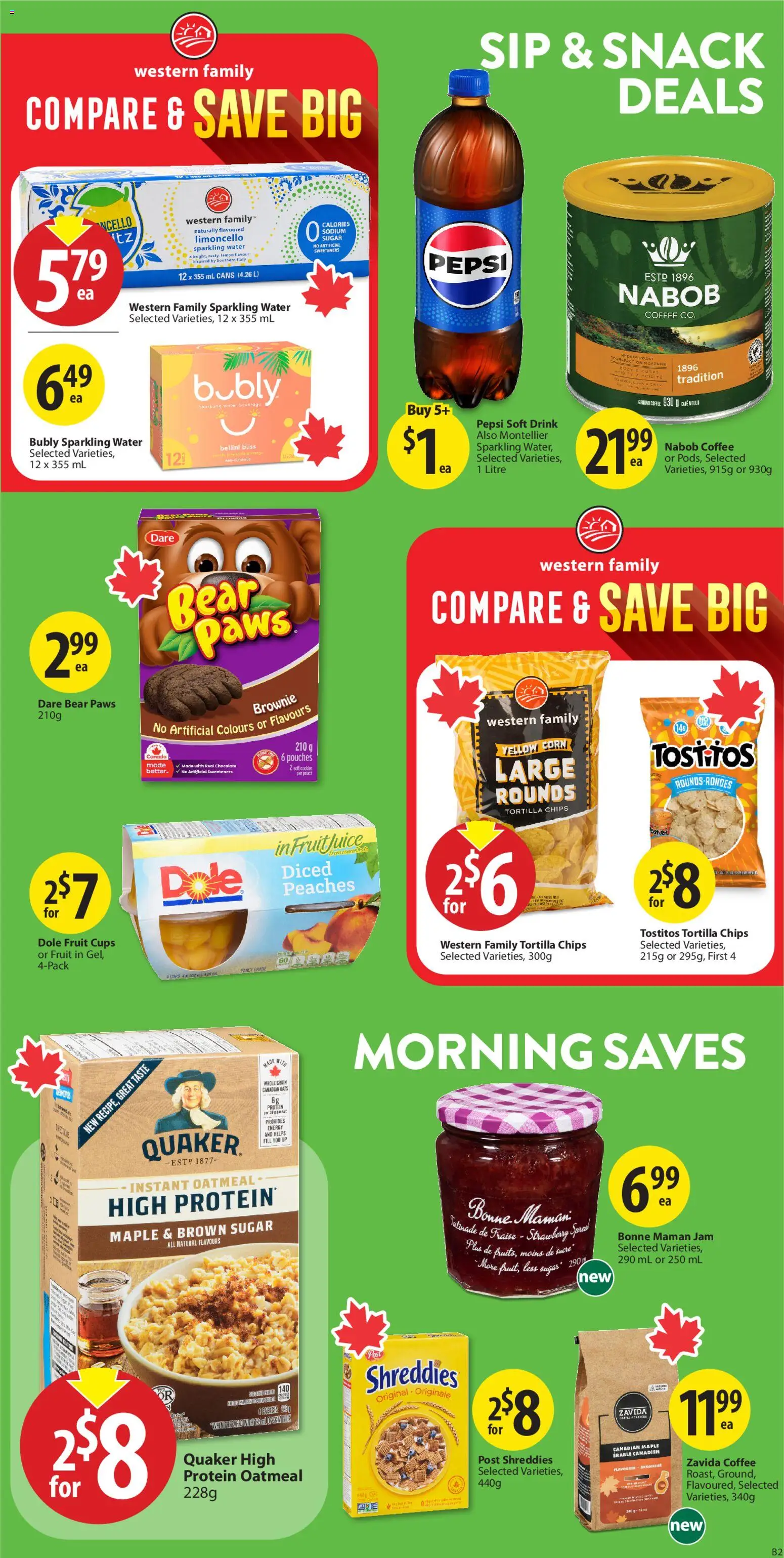 Save on foods flyer valid from 23.04.2026 | Page: 12 | Products: Chips, Cookies, Coffee