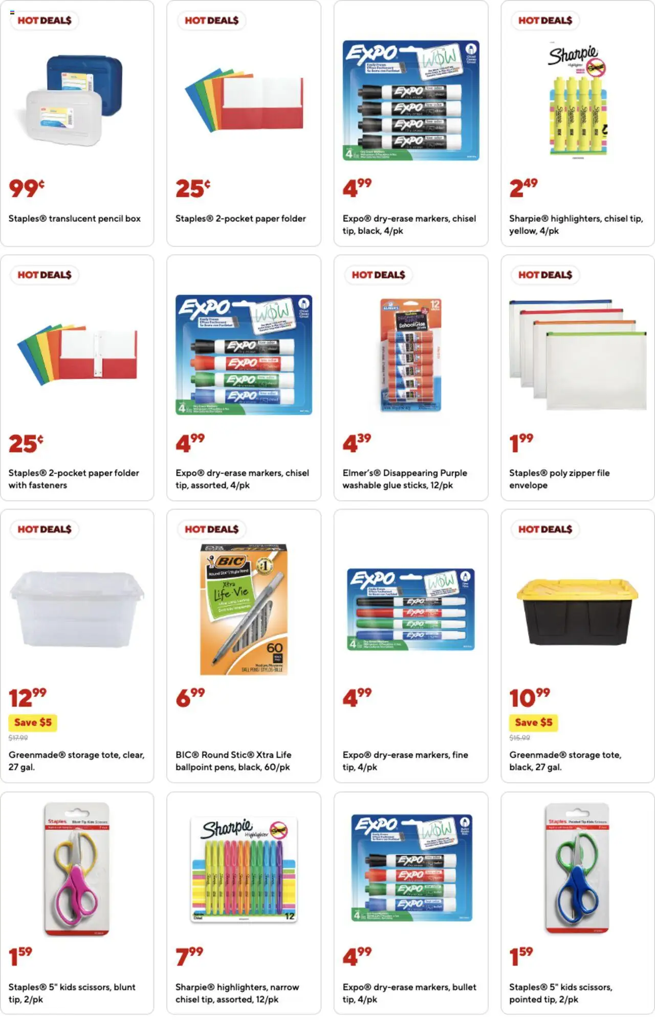 Staples Weekly Ad - valid from 17.08.2025 | Page: 3 | Products: Box, Pencil, Highlighter, Chisel