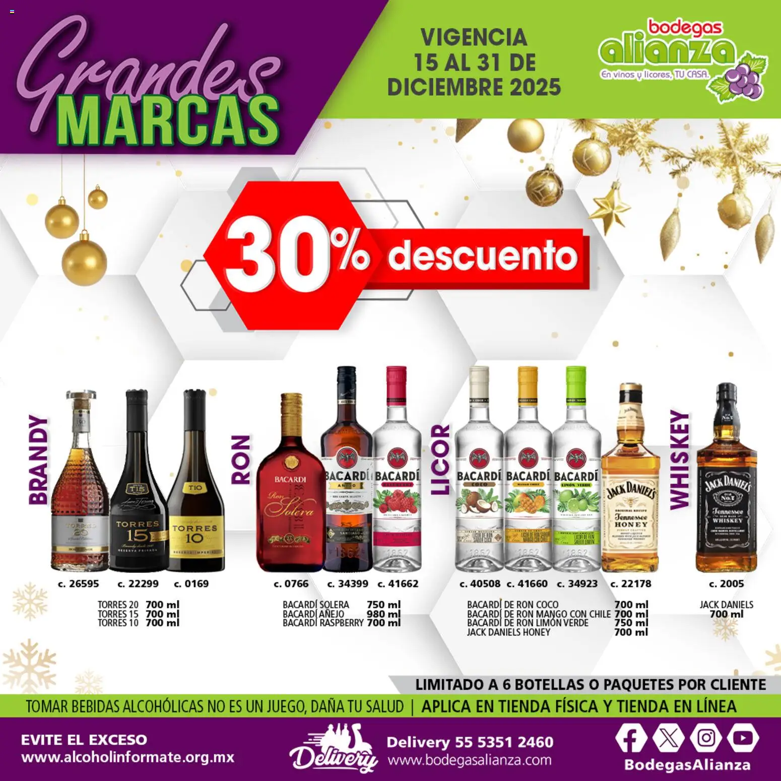 Nuevas ofertas de Bodegas Alianza válidas en toda la República Mexicana desde el 15.12.2025. ¡Encuentra las mejores ofertas en Bodegas Alianza catálogo Grandes Marcas! | Página: 12 | Productos: Whiskey, Limón, Mango