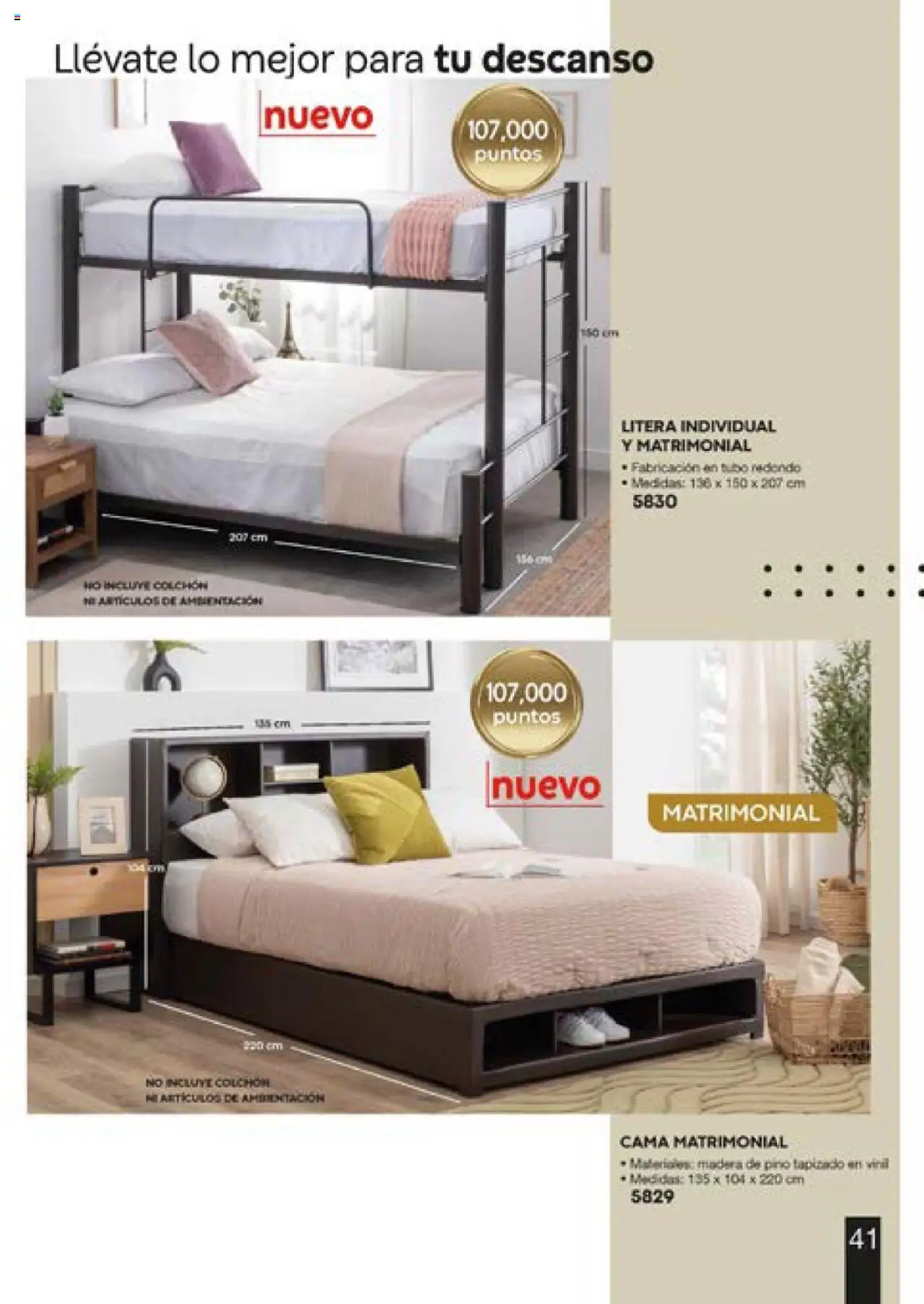 Nuevas ofertas de Fuller válidas en toda la República Mexicana desde el 13.06.2025. ¡Encuentra las mejores ofertas en Fuller catálogo Puntos! | Página: 41 | Productos: Litera, Cama, Colchón