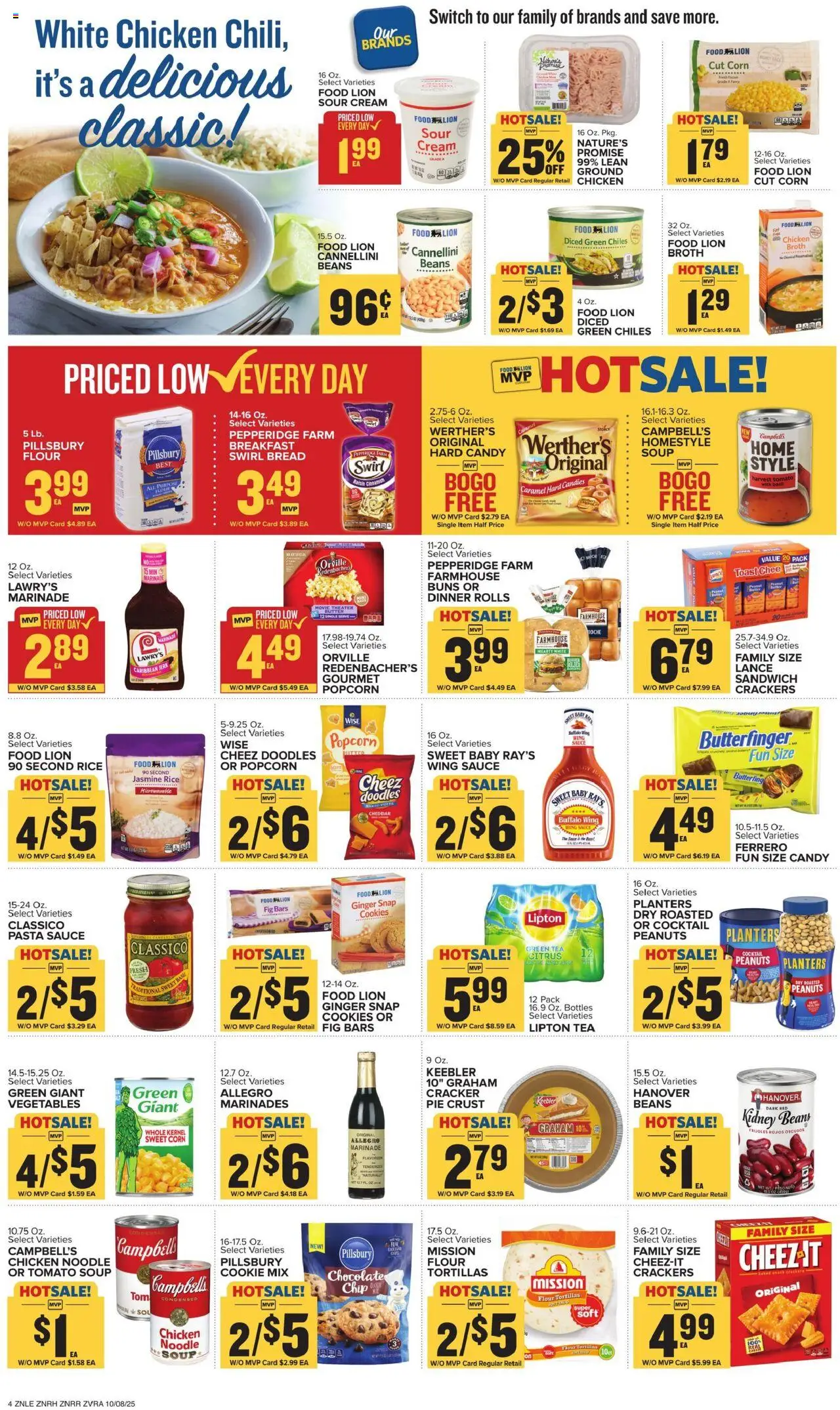 Food Lion Weekly Ad - valid from 08.10.2025 | Page: 7 | Products: Ginger, Butter, Pasta, Vegetables