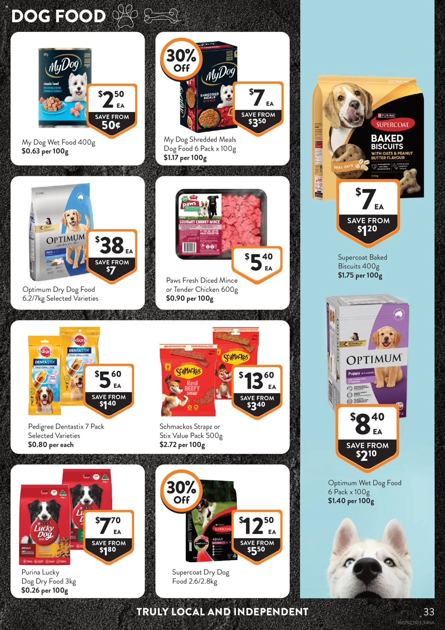 Foodworks catalogue - valid from 11.03.2026 | Page: 33 | Products: Butter, Oats, Dog food, Biscuits