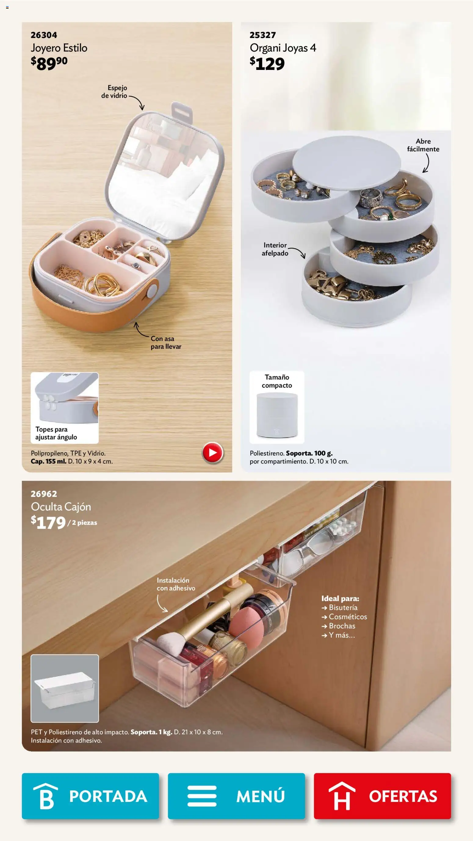 Nuevas ofertas de Betterware válidas en toda la República Mexicana desde el 04.05.2026. ¡Encuentra las mejores ofertas en Betterware campaña 5 2026! | Página: 17 | Productos: Espejo