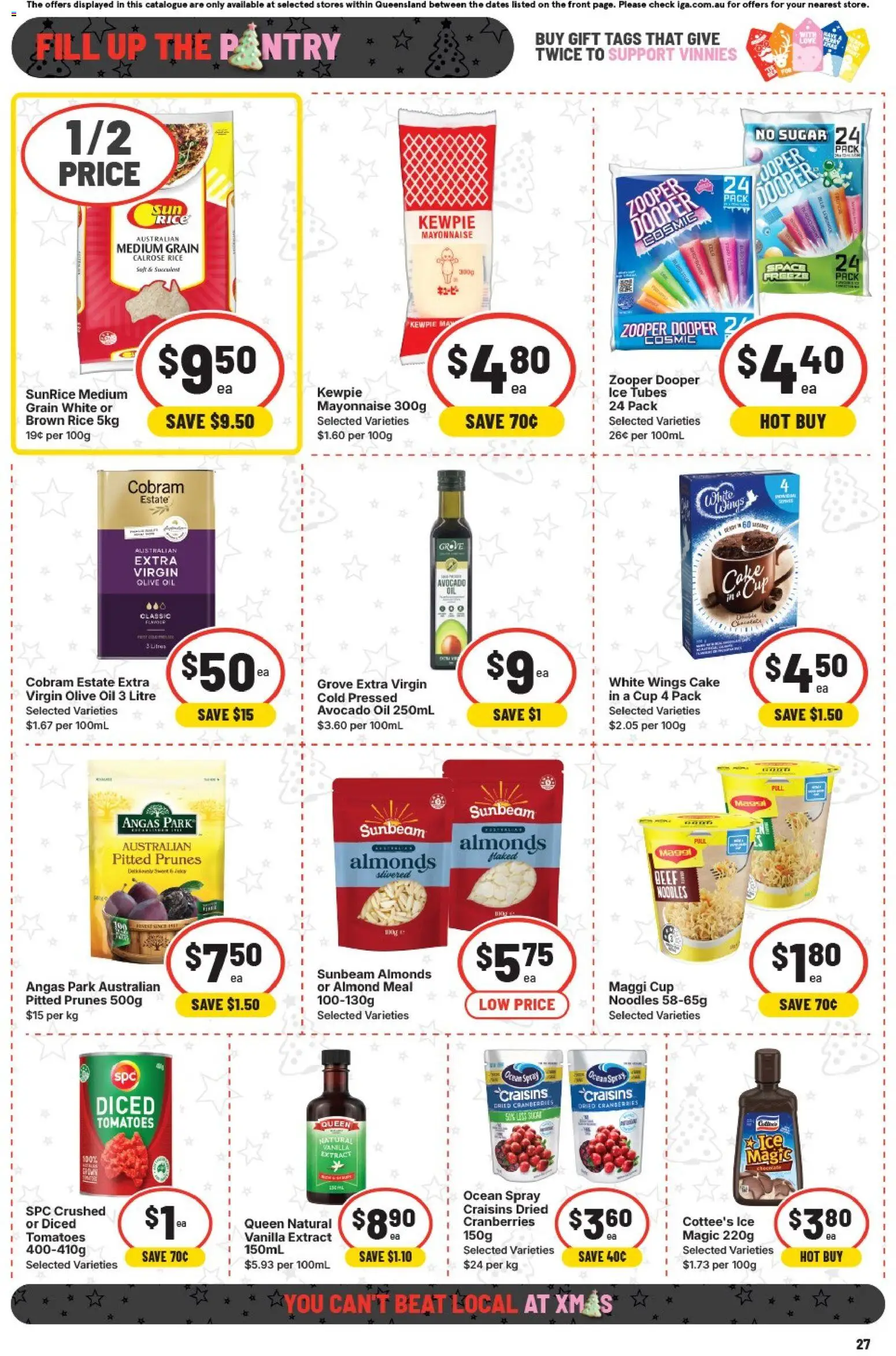 IGA catalogue - valid from 26.11.2025 | Page: 26 | Products: Rice, Beef, Olive oil, Sugar