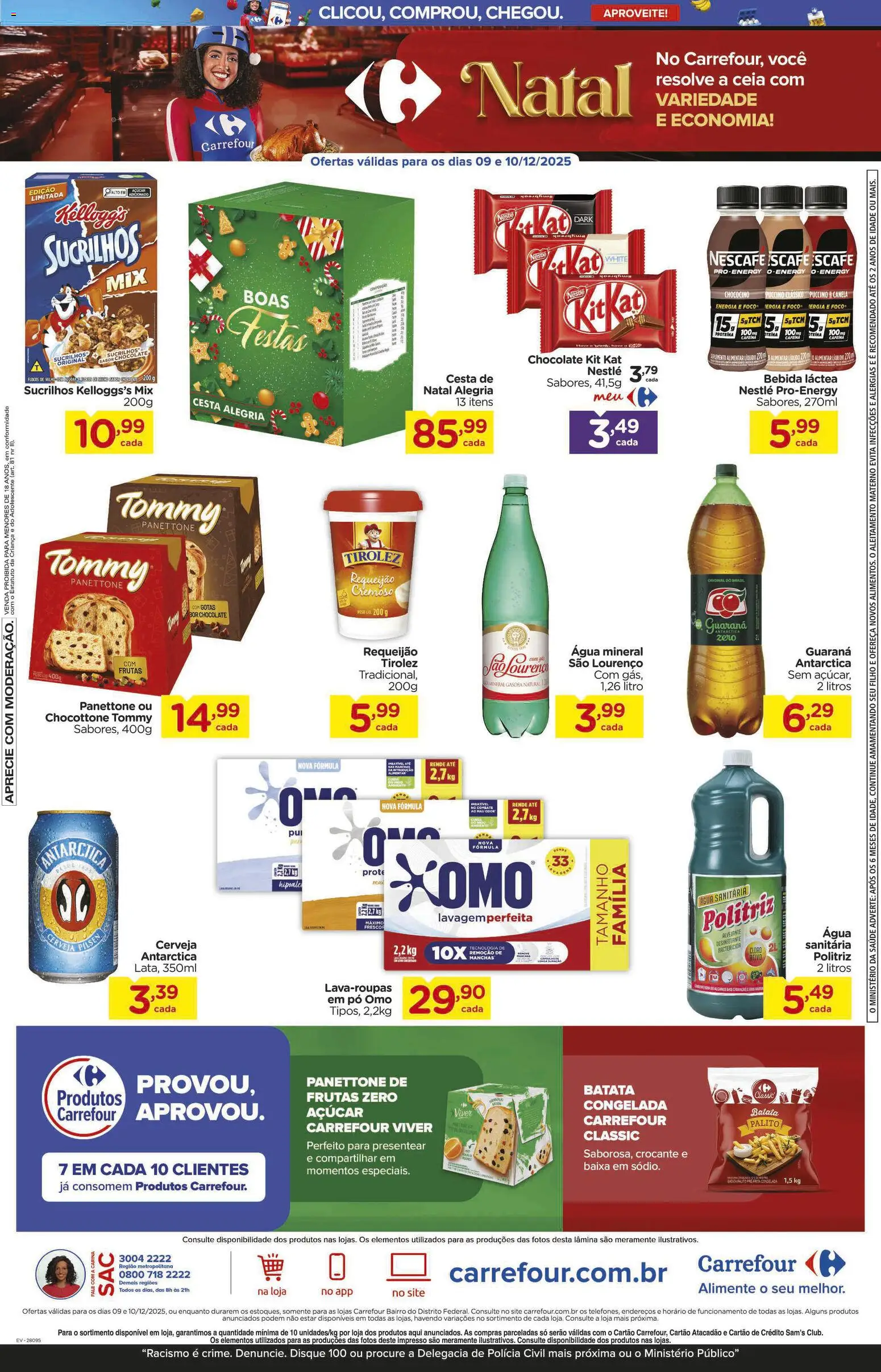 Carrefour Bairro Folheto - válido de 09.12.2025 | Página: 3 | Produtos: Kit Kat, Açúcar, Batata, Requeijão