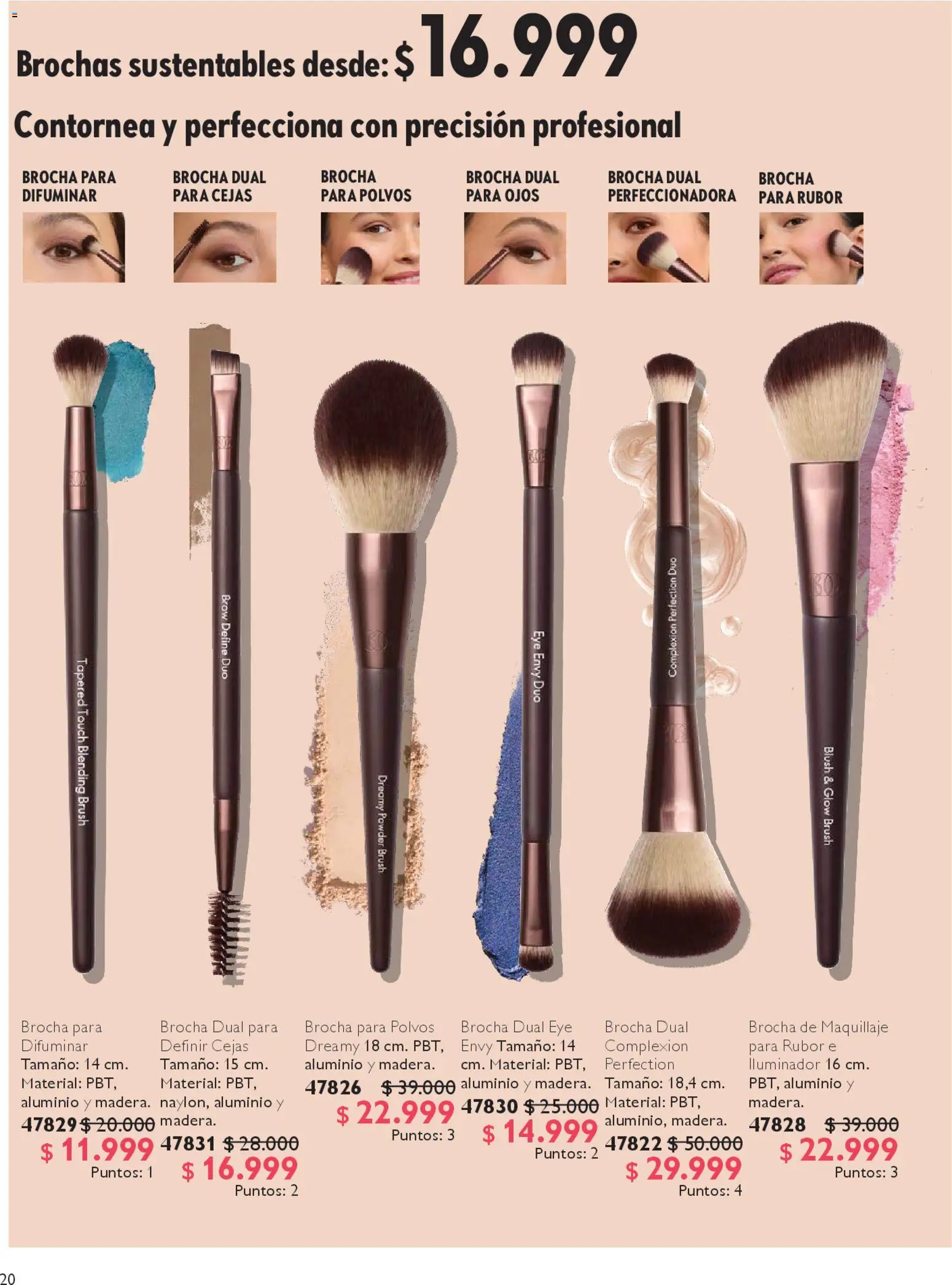 Oriflame revista - valida desde el 27.12.2025 | Página: 20 | Productos: Iluminador, Rubor, Brocha, Maquillaje