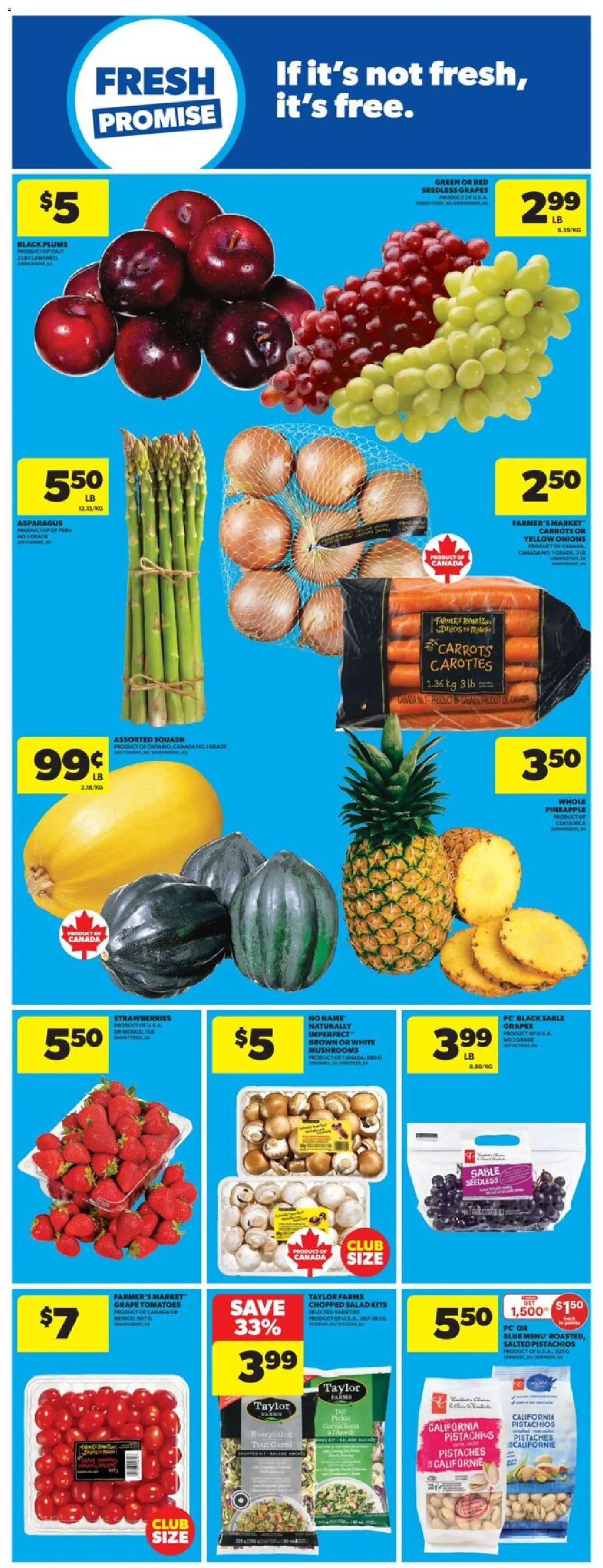 Real Canadian Superstore flyer valid from 13.11.2025 | Page: 13 | Products: Pineapple, Strawberries, PC, Tomatoes