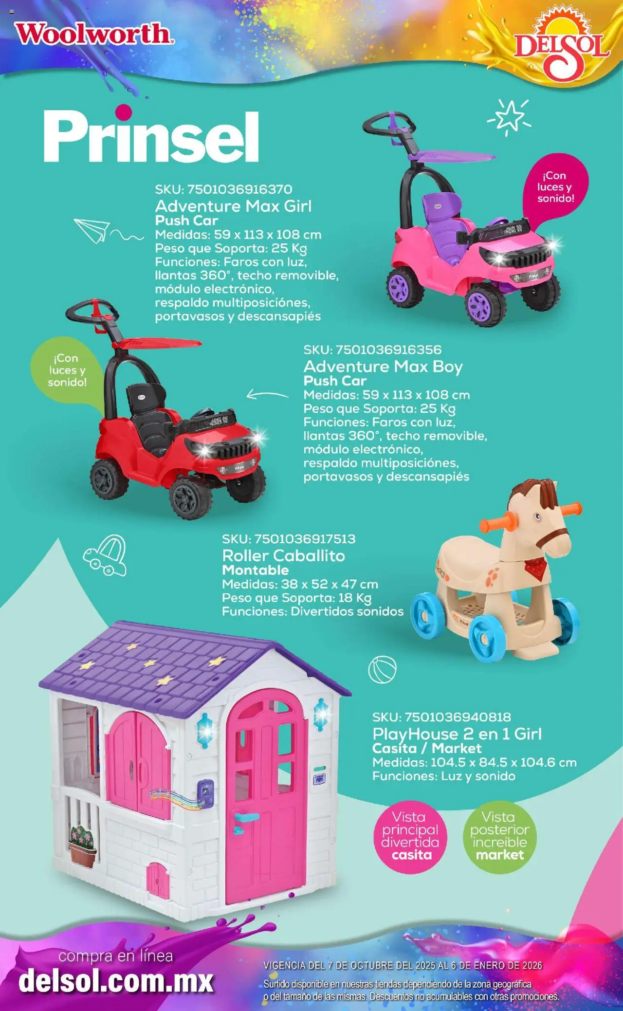 Nuevas ofertas de Del Sol y Woolworth válidas en toda la República Mexicana desde el 07.10.2025. ¡Encuentra las mejores ofertas en Del Sol y Woolworth - Catálogo Castillo Del Juguete! | Página: 223