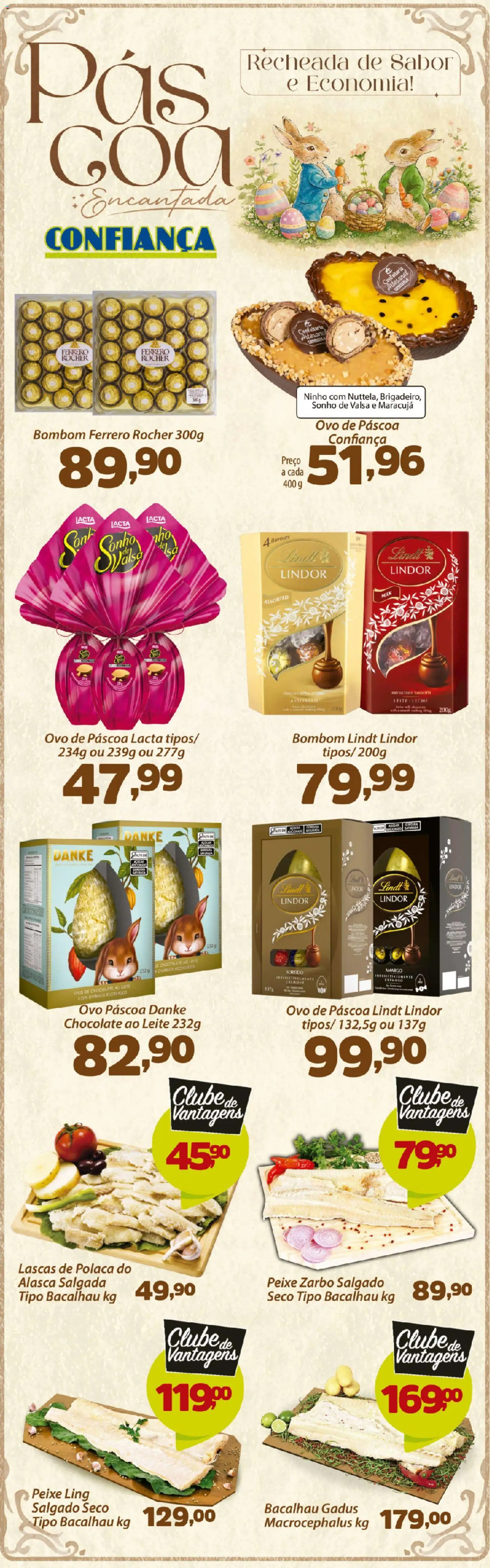Confiança Folheto - válido de 31.03.2026 | Página: 5 | Produtos: Ovo de páscoa, Leite, Chocolate, Peixe