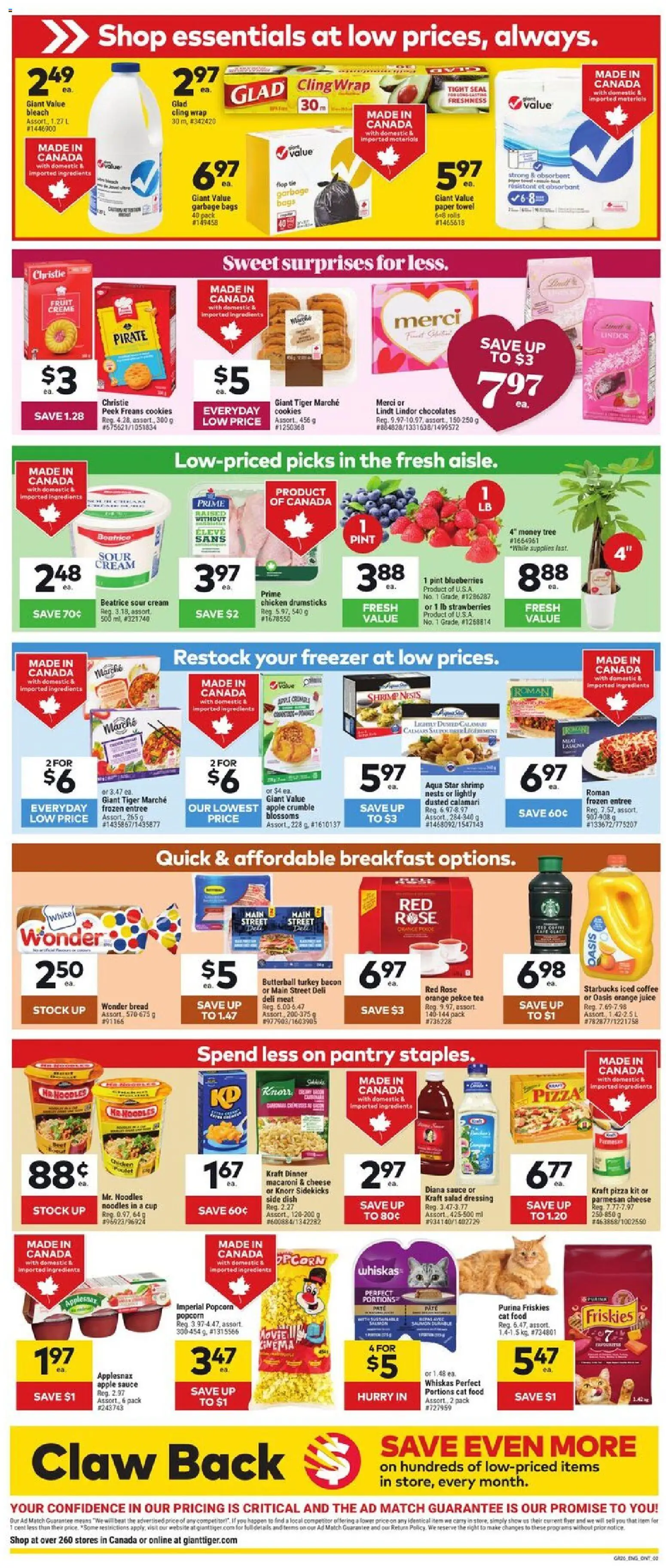 Giant Tiger flyer valid from 28.01.2026 | Page: 2 | Products: Sour cream, Strawberries, Salad, Turkey