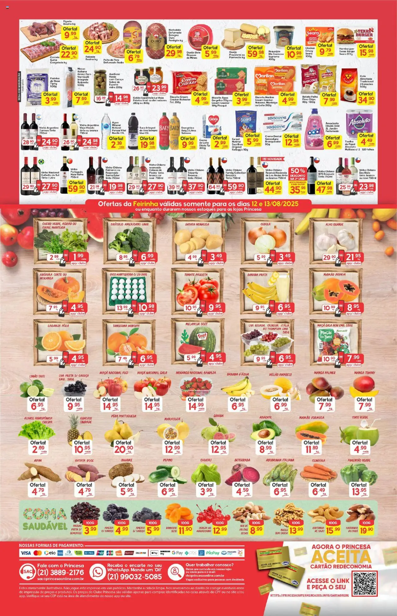 Princesa Folheto - válido de 11.08.2025 | Página: 1 | Produtos: Beterraba, Pimentão, Mamão, Batata