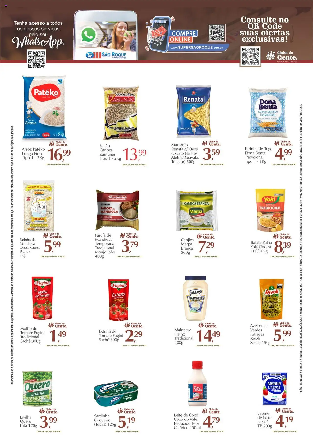 São Roque Supermercados Folheto - válido de 22.08.2025 | Página: 2 | Produtos: Mandioca, Ovos, Creme, Maionese