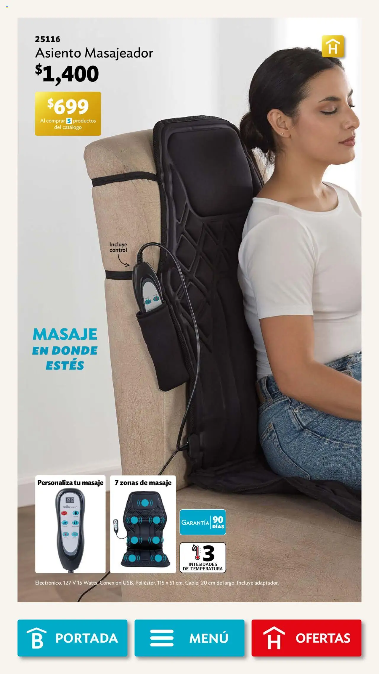 Nuevas ofertas de Betterware válidas en toda la República Mexicana desde el 01.09.2025. ¡Encuentra las mejores ofertas en Betterware - Campaña 9 2025! | Página: 104 | Productos: Cable
