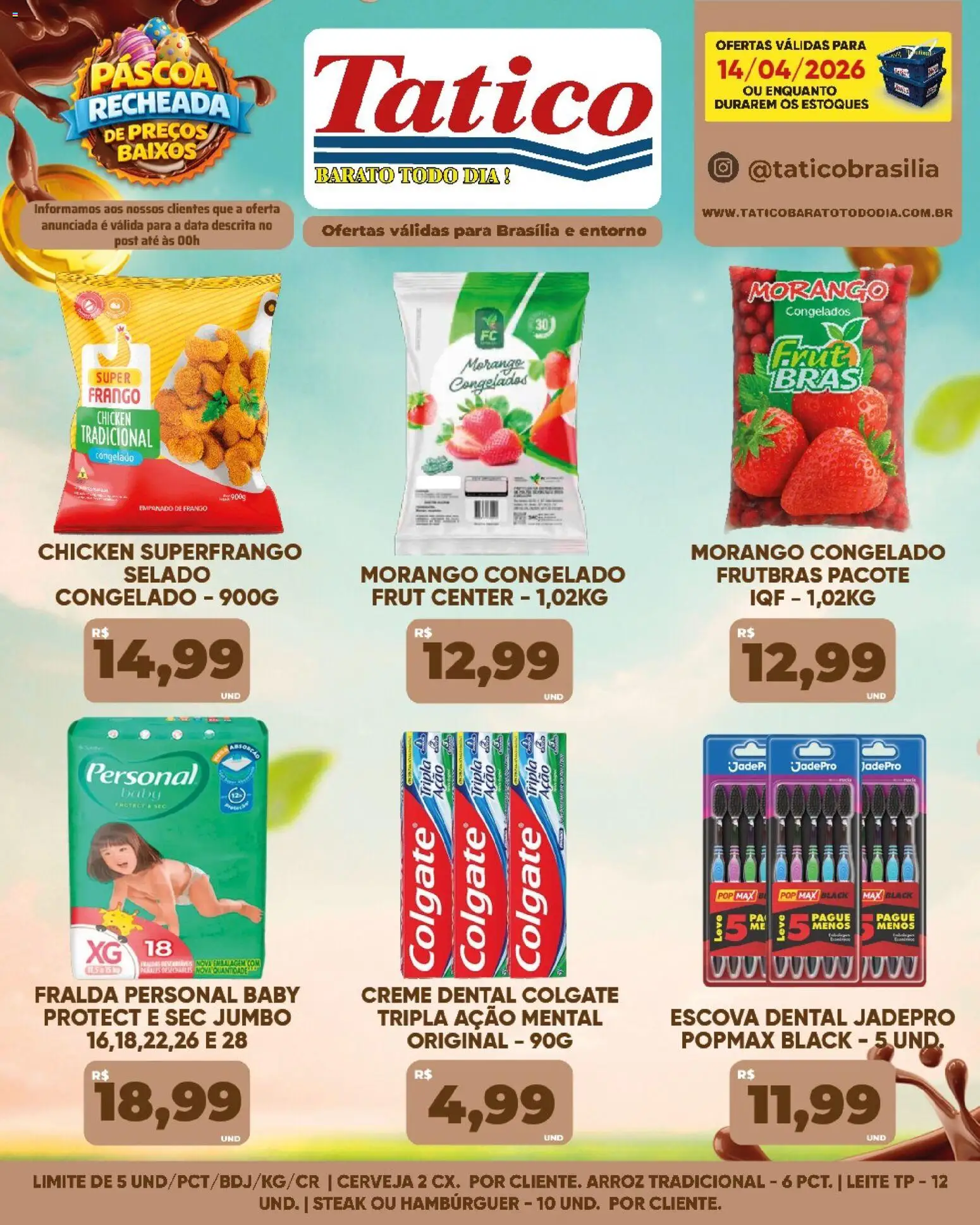 Tatico Folheto - válido de 14.04.2026 | Página: 4 | Produtos: Escova, Cerveja, Arroz, Creme