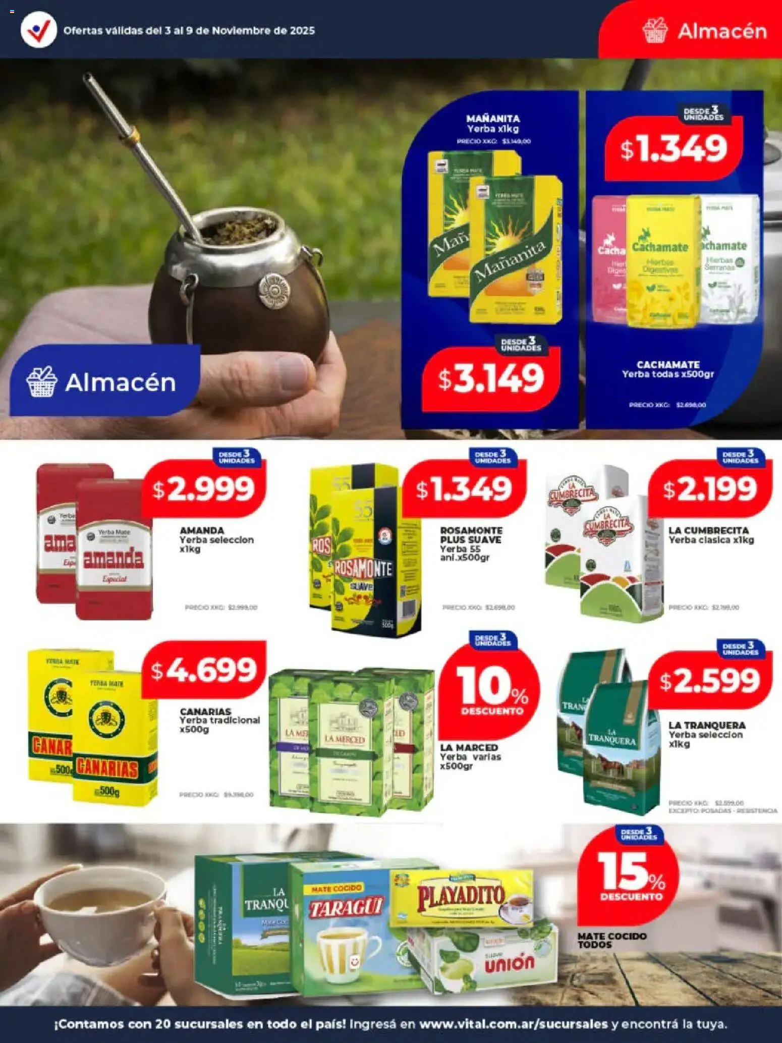 Vital - Ofertas - Posadas │ válido desde el 03.11.2025 | Página: 13 | Productos: Mate, Yerba, Mate cocido