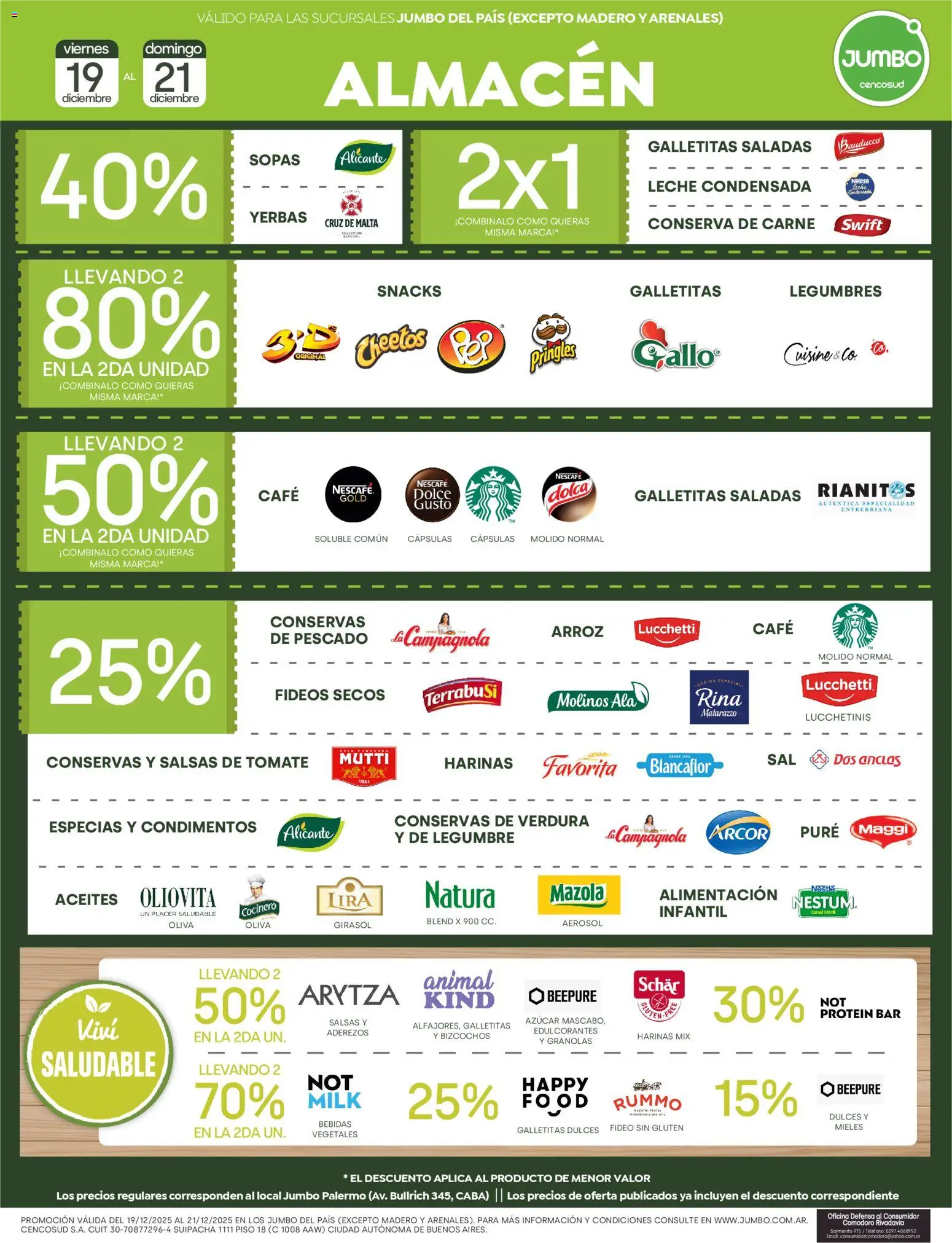 Jumbo - Ofertas | Comodoro │ válido desde el 19.12.2025 | Página: 3 | Productos: Oliva, Tomate, Café, Fideos