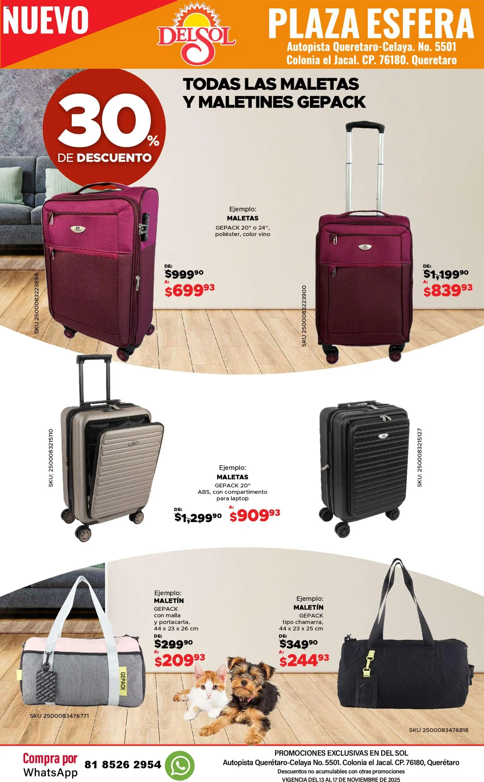 Nuevas ofertas de Del Sol y Woolworth válidas en toda la República Mexicana desde el 13.11.2025. ¡Encuentra las mejores ofertas en Del Sol y Woolworth catálogo Apertura Querétaro Esfera 1201! | Página: 34 | Productos: Vino, Malla