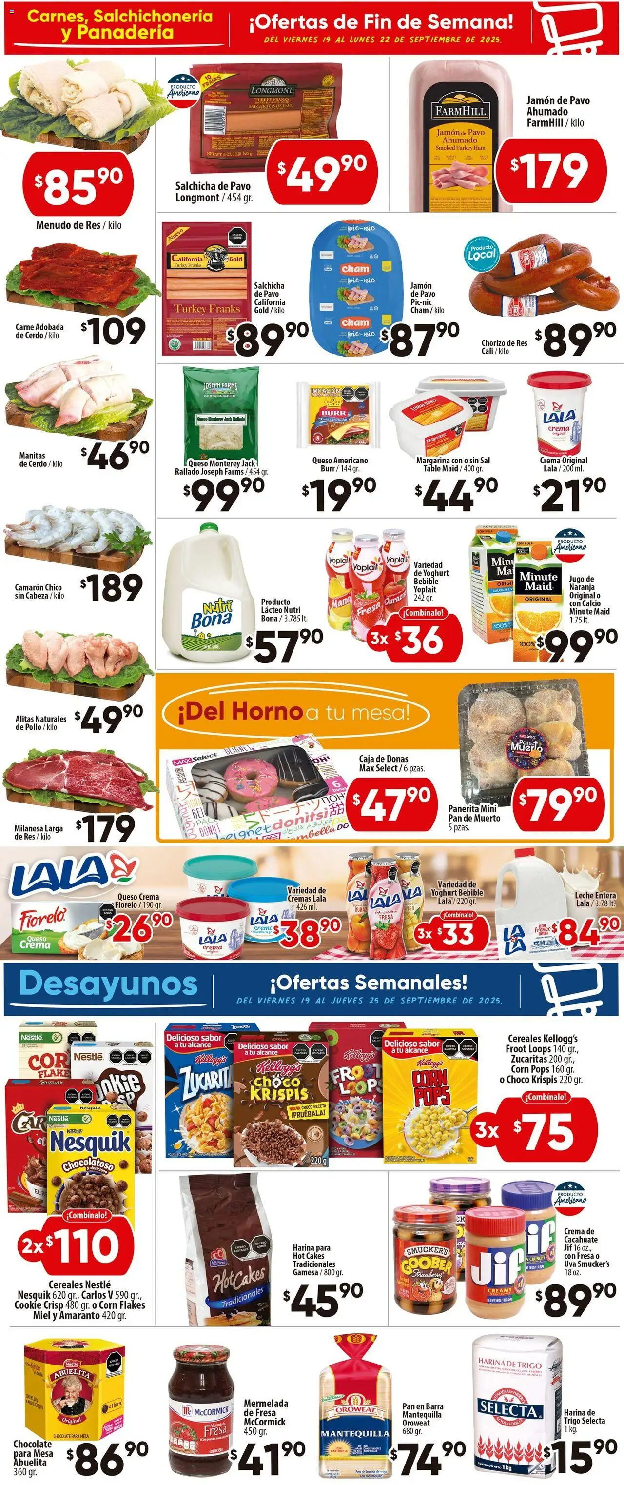 Nuevas ofertas de Calimax válidas en toda la República Mexicana desde el 19.09.2025. ¡Encuentra las mejores ofertas en Calimax - Folleto Ensenada! | Página: 2 | Productos: Cacahuate, Uva, Margarina, Mesa
