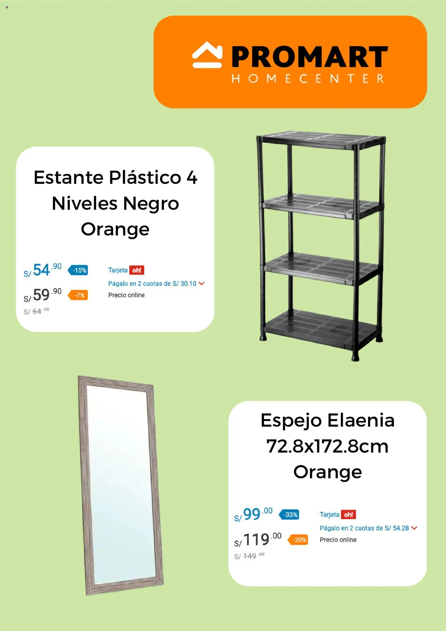 Catálogo Promart válido desde 27.10.2025 | Página: 2 | Productos: Estante, Espejo