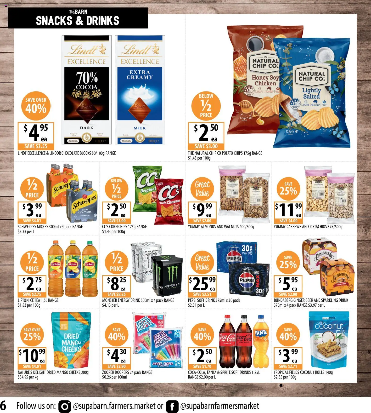 Supabarn catalogue - valid from 15.04.2026 | Page: 6 | Products: Cocoa, Cheese, Pepsi, Chips
