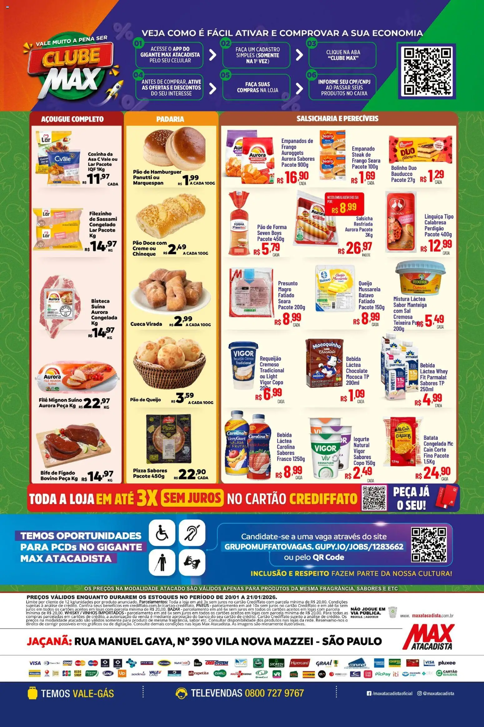 Max Atacadista Folheto - válido de 20.01.2026 | Página: 2 | Produtos: Whisky, Batata, Requeijão, Pão de queijo