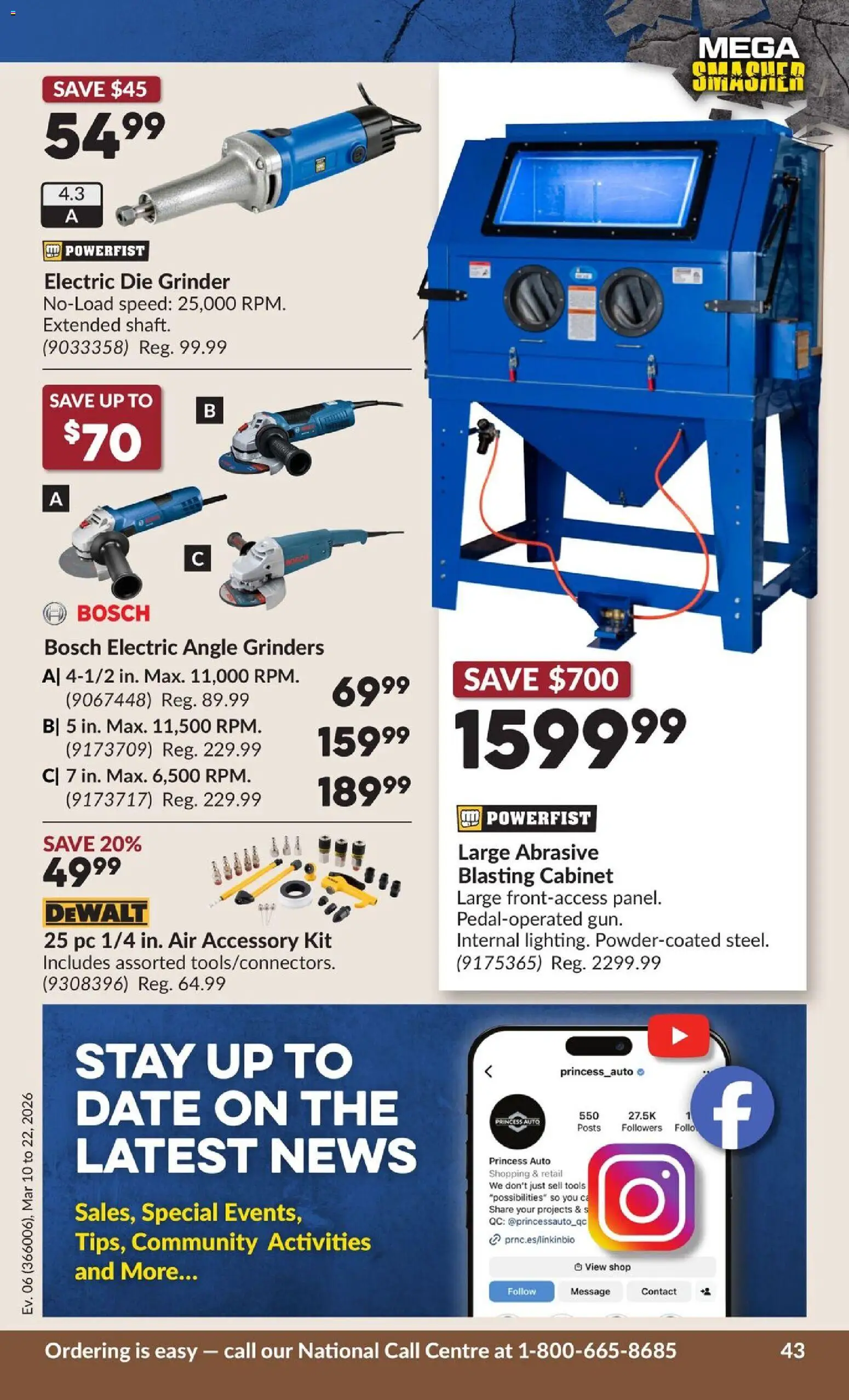 Princess Auto flyer valid from 10.03.2026 | Page: 48 | Products: PC, Grinder, Cabinet